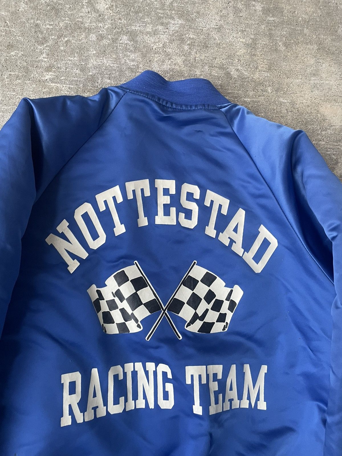 Vintage Vintage 70s/80s Hartwell Satin Bomber Racing Jacket Size US S / EU 44-46 / 1 - 2 Thumbnail