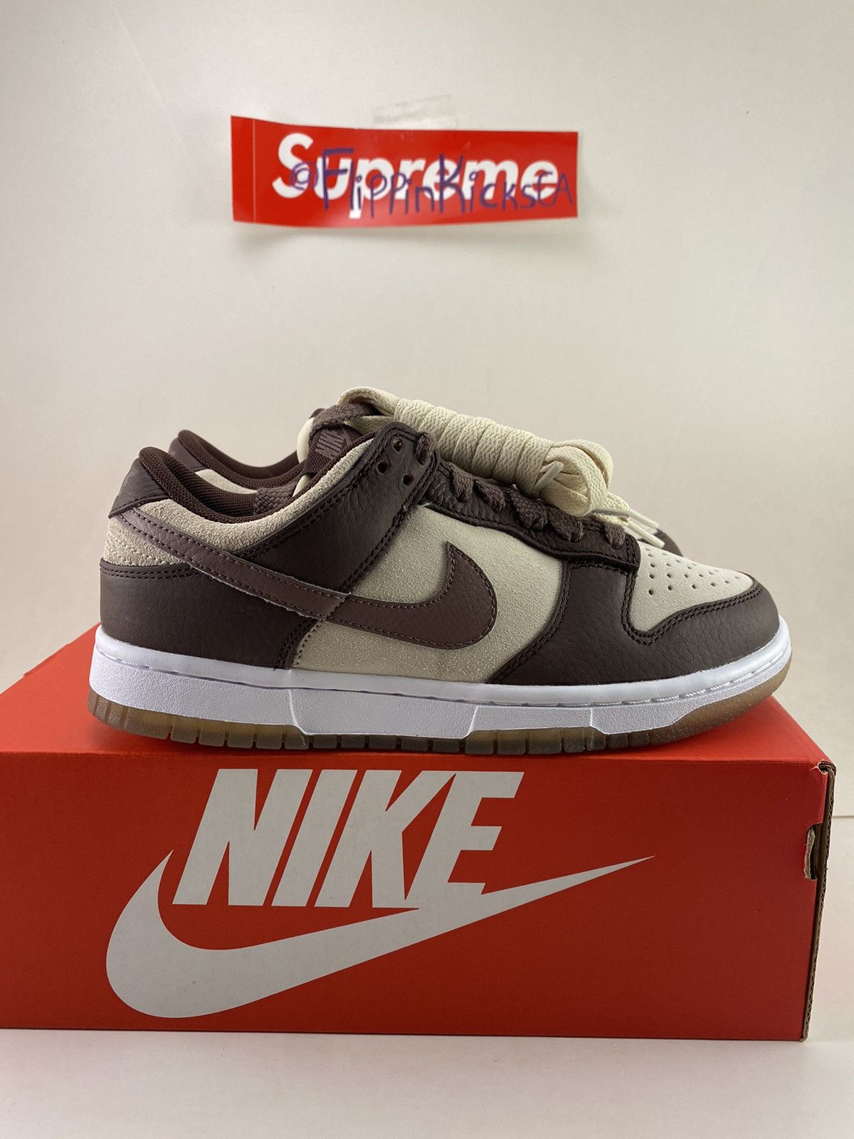 Nike W Nike Dunk Low Plum Coconuts Milk Size 6.5w/5y Size US 6.5 / IT 36.5 - 3 Thumbnail