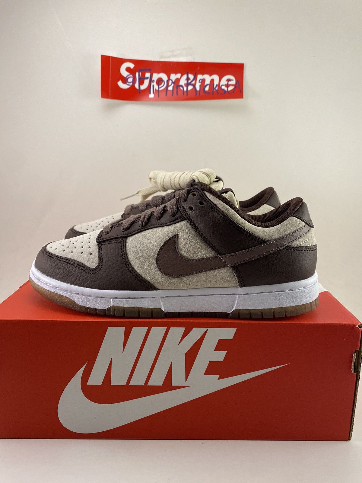 image of W Nike Dunk Low Plum Coconuts Milk Size 6.5W/5Y Shoes in Coconut Milk, Women's