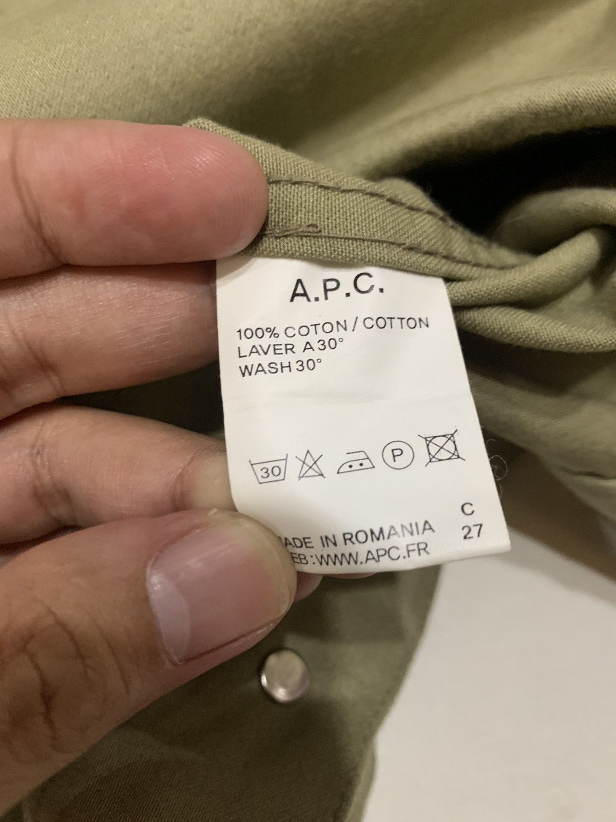 A.P.C. APC VESTE JACKET OLIVE GREEN WORK OUTERWEAR Size US S / EU 44-46 / 1 - 7 Thumbnail