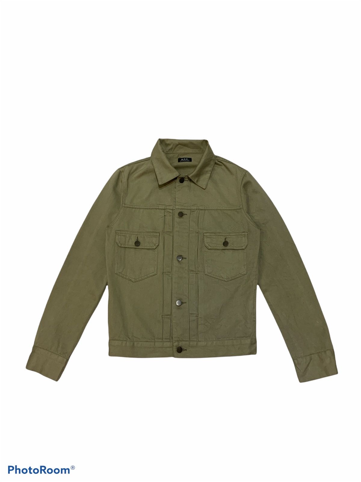 A.P.C. APC VESTE JACKET OLIVE GREEN WORK OUTERWEAR Size US S / EU 44-46 / 1 - 1 Thumbnail