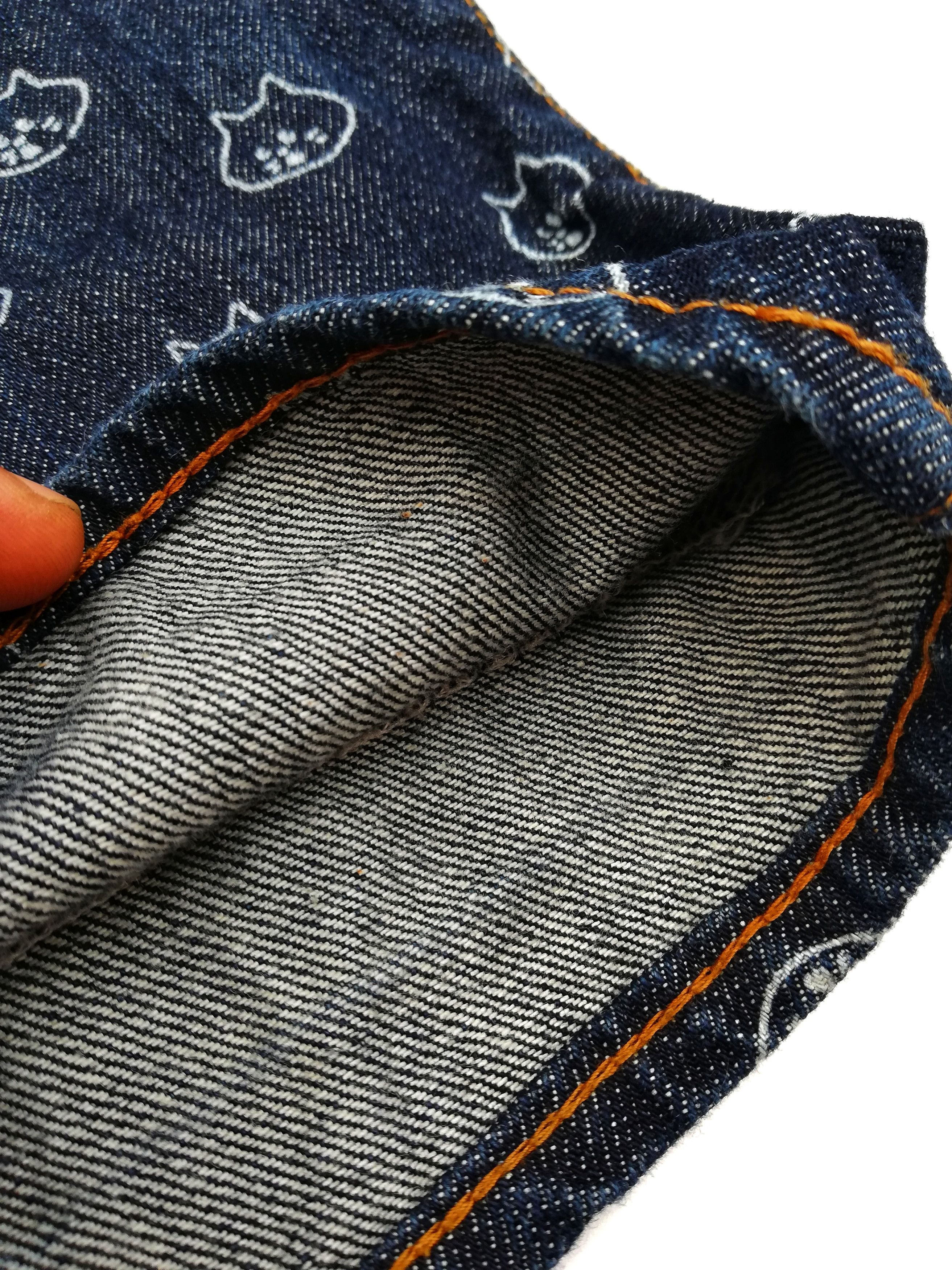 Issey Miyake 🔥Ne-Net By Ex Designer Issey Miyake Cat Print Denim Jeans Size US 31 - 10 Thumbnail