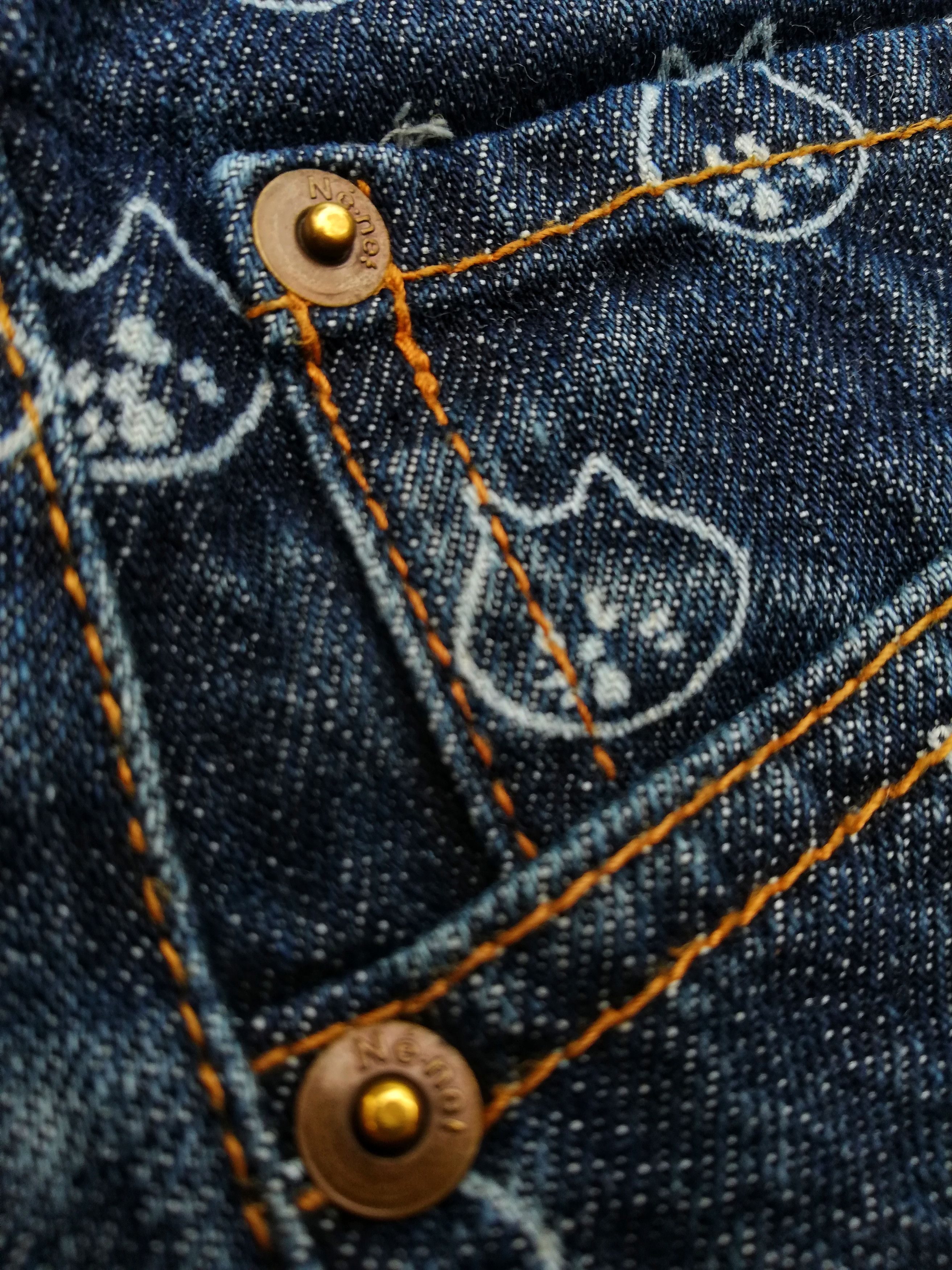Issey Miyake 🔥Ne-Net By Ex Designer Issey Miyake Cat Print Denim Jeans Size US 31 - 3 Thumbnail