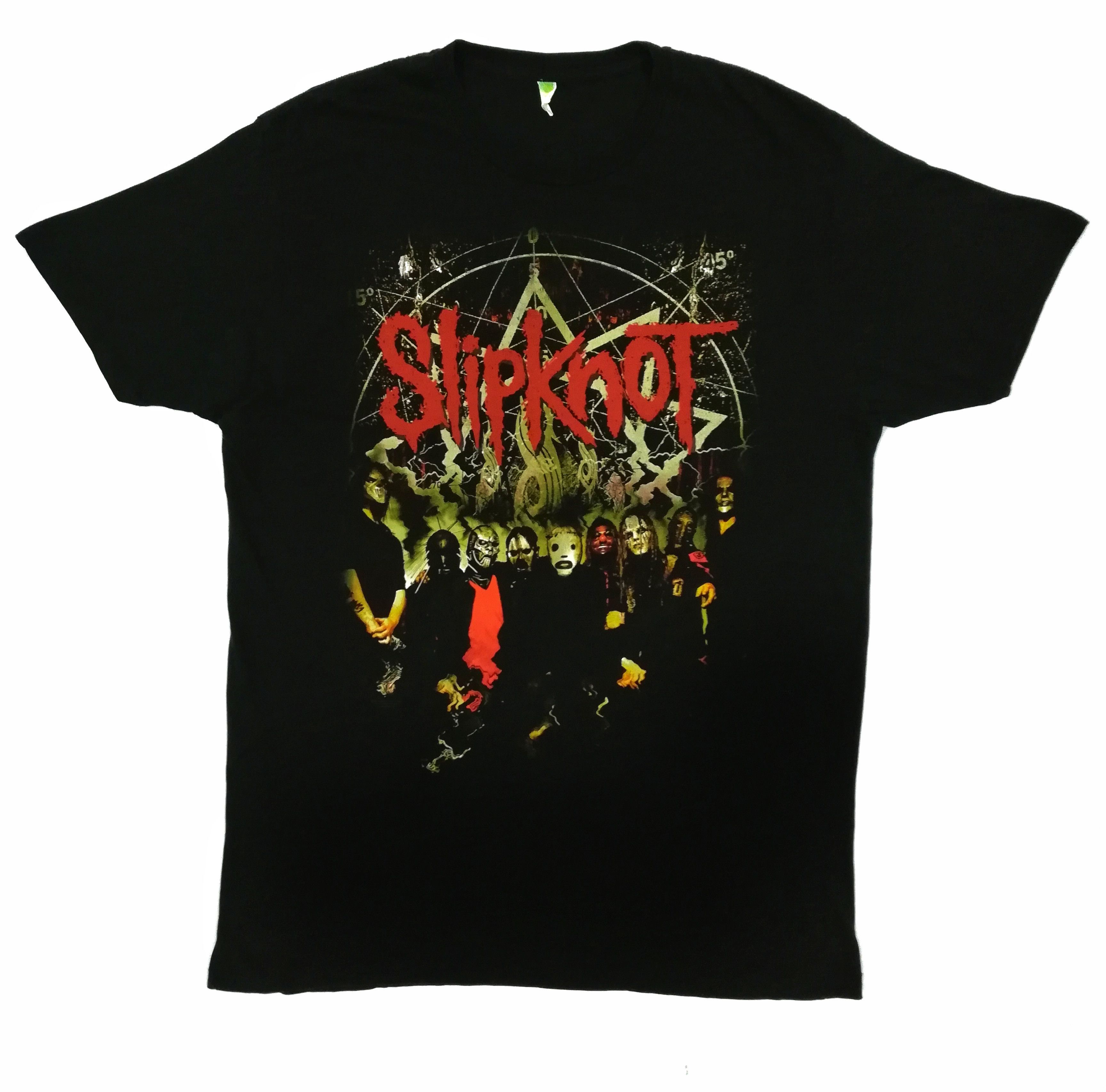 image of Band Tees x Rock Band Slipknot "wave" Nonagram Portraits New Official Adult in Black (Size 2XL)