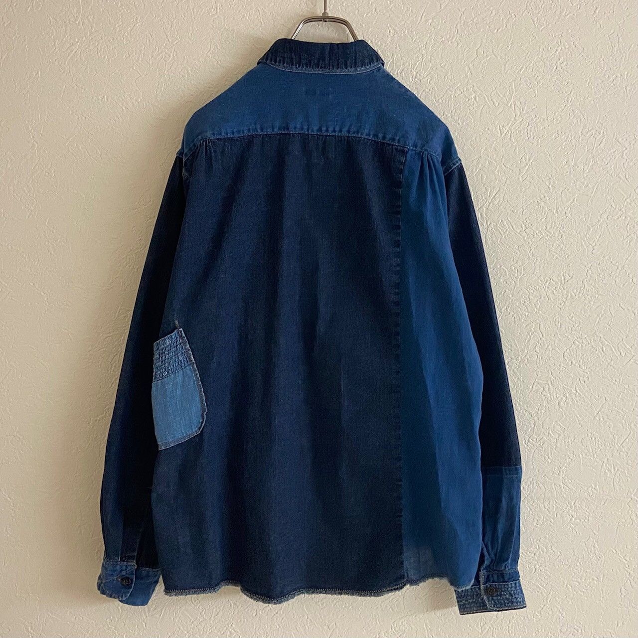Kapital KAPITAL linen × cotton weathering patchwork shirt Size US M / EU 48-50 / 2 - 4 Thumbnail