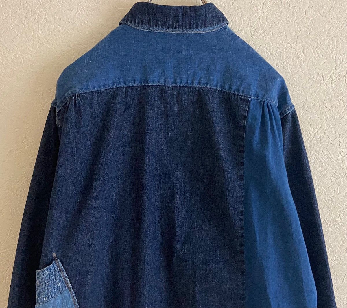 Kapital KAPITAL linen × cotton weathering patchwork shirt Size US M / EU 48-50 / 2 - 5 Thumbnail