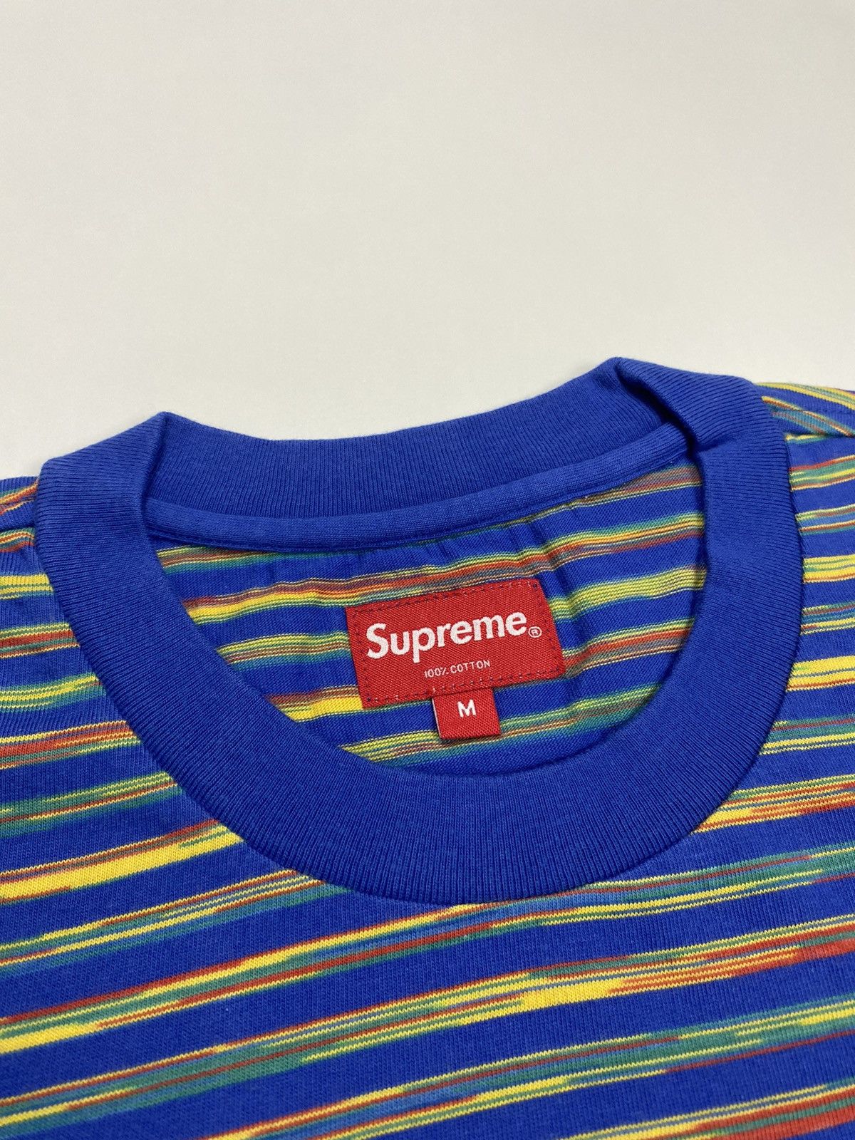 Supreme Supreme Static Rainbow Embroidered Tee Shirt Blue Medium Size US M / EU 48-50 / 2 - 5 Thumbnail