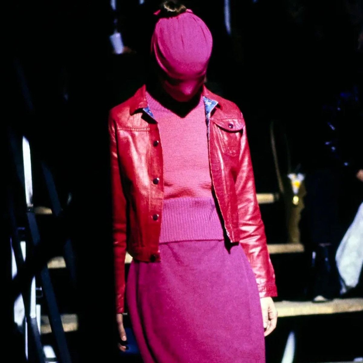 Maison Margiela Margiela Archive Fall 1995 Red Painted Denim Jacket Size US S / EU 44-46 / 1 - 3 Thumbnail