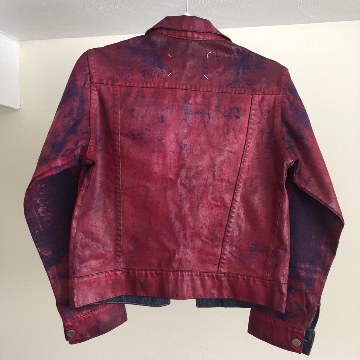 Maison Margiela Margiela Archive Fall 1995 Red Painted Denim Jacket Size US S / EU 44-46 / 1 - 2 Thumbnail