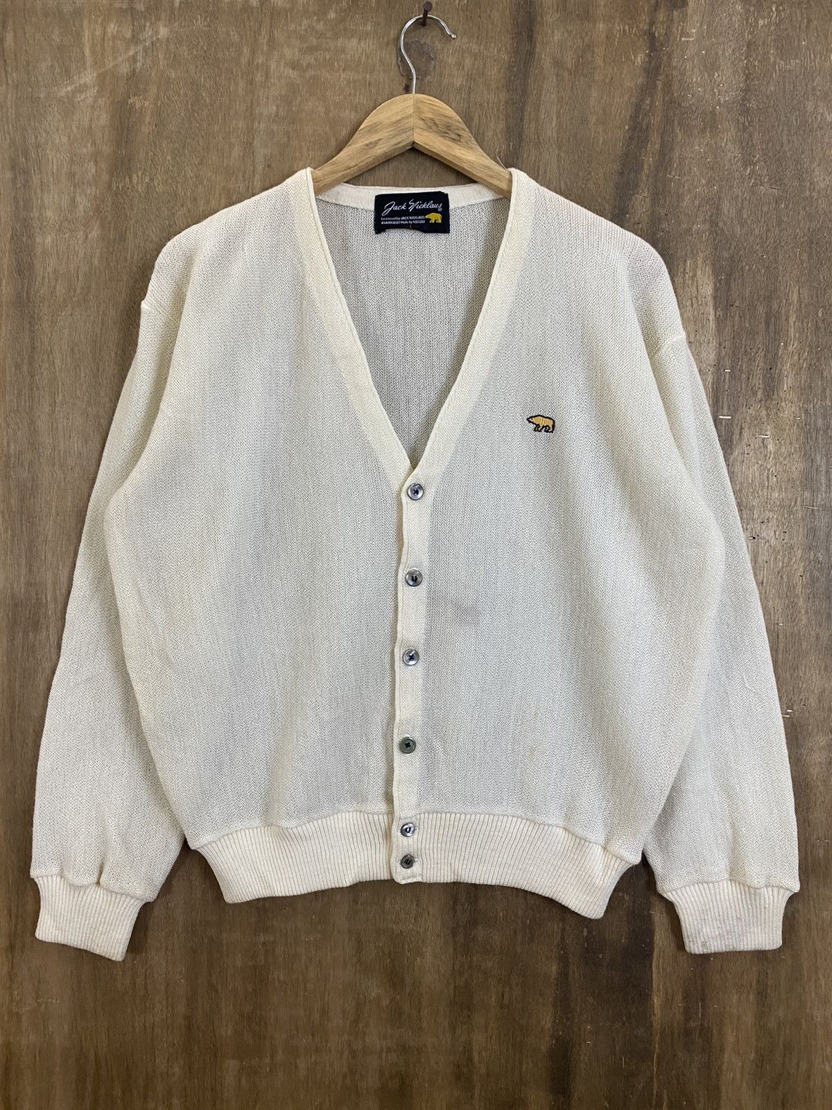 Vintage DL Jack Nicklaus Ivory Knitwear Cardigan #W992 Size US L / EU 52-54 / 3 - 1 Thumbnail