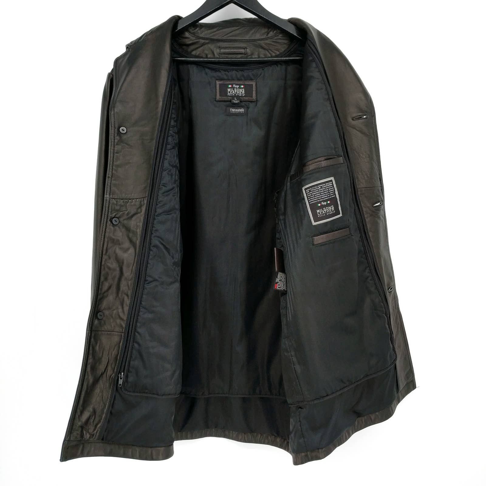 Wilsons Leather Wilsons Italian Leather Biker Coat Dean Winchester Jacket L Size US L / EU 52-54 / 3 - 3 Thumbnail