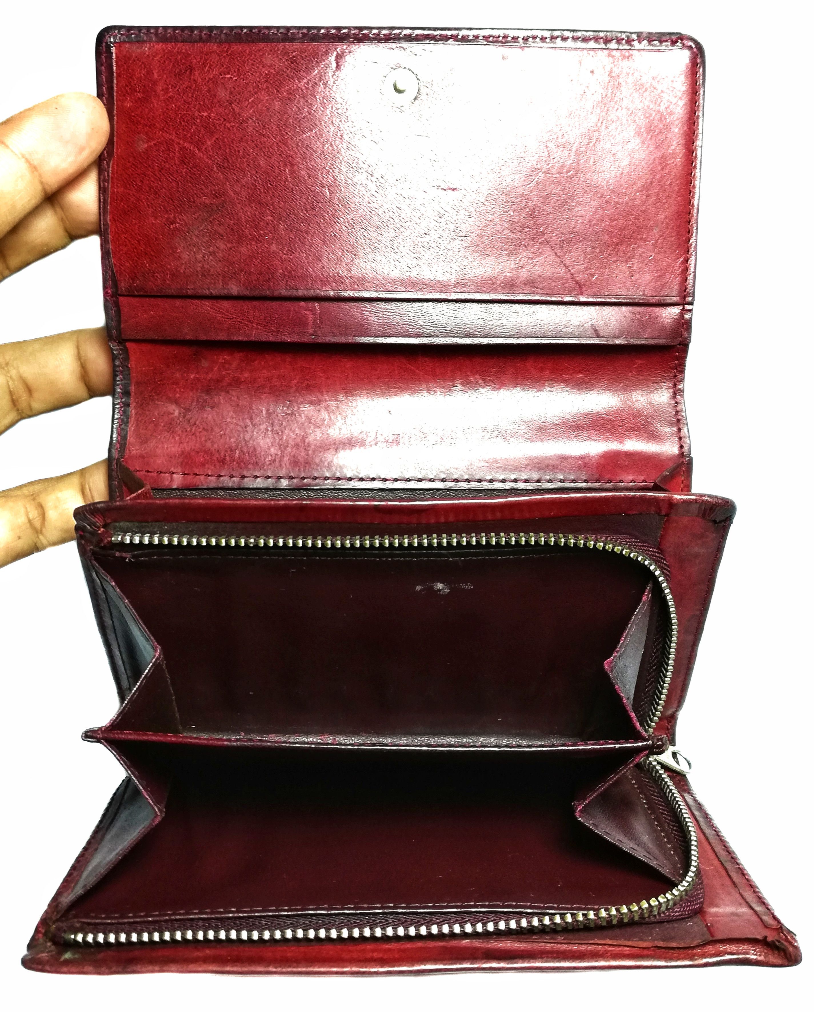 Genuine Leather × Hysteric Glamour × Japanese Brand 🔥Japanese HG Tokyo London Dark Red Leather Wallet🔥 Size ONE SIZE - 13 Thumbnail