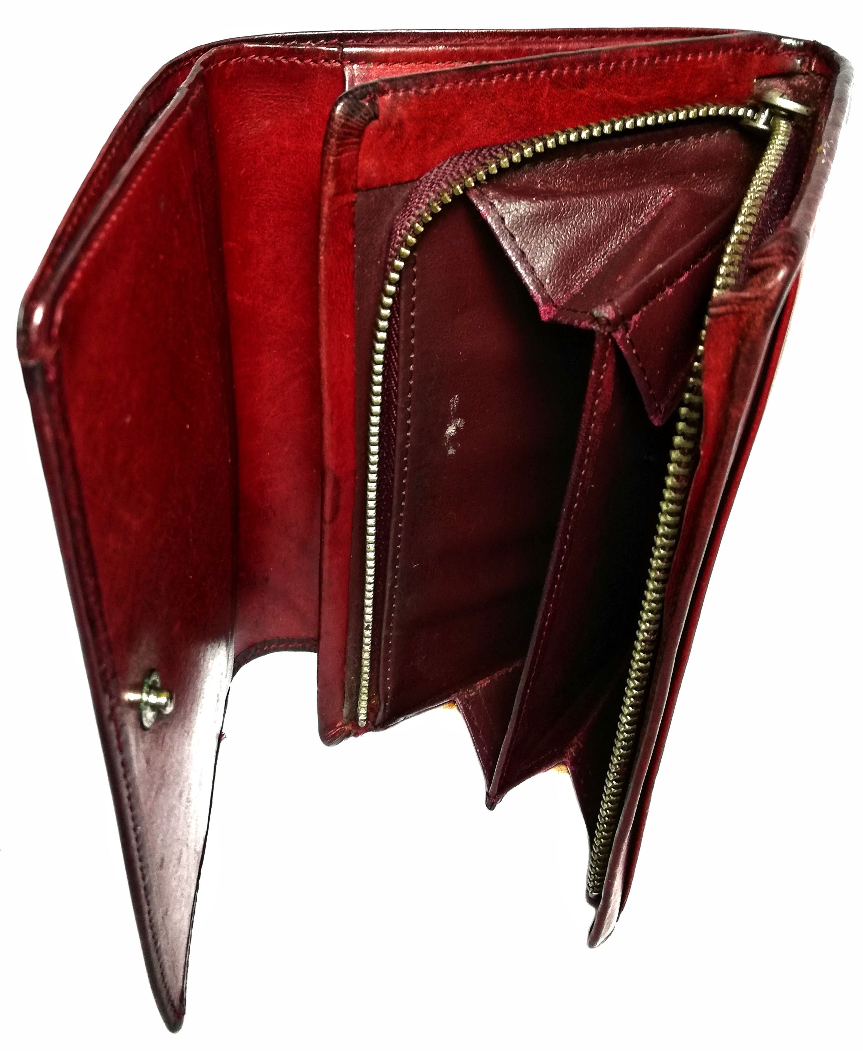 Genuine Leather × Hysteric Glamour × Japanese Brand 🔥Japanese HG Tokyo London Dark Red Leather Wallet🔥 Size ONE SIZE - 6 Thumbnail