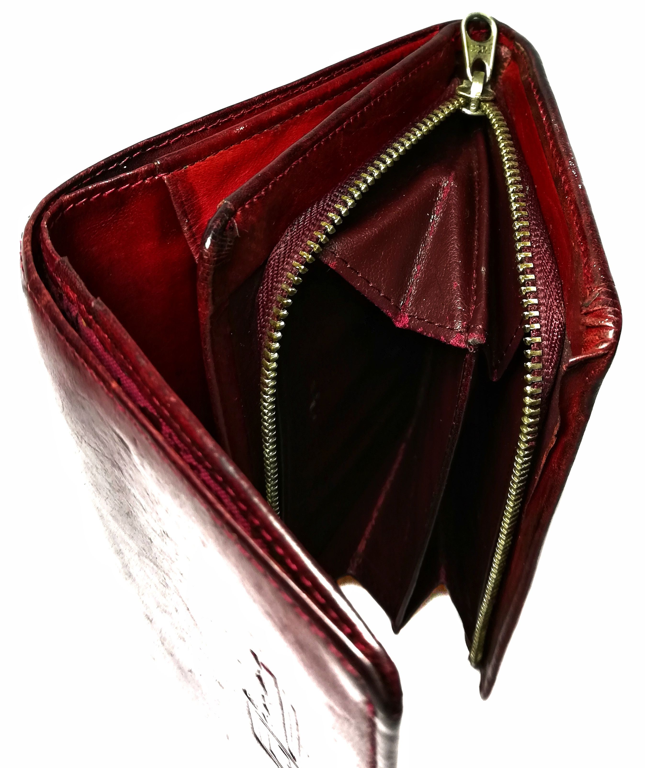Genuine Leather × Hysteric Glamour × Japanese Brand 🔥Japanese HG Tokyo London Dark Red Leather Wallet🔥 Size ONE SIZE - 7 Thumbnail