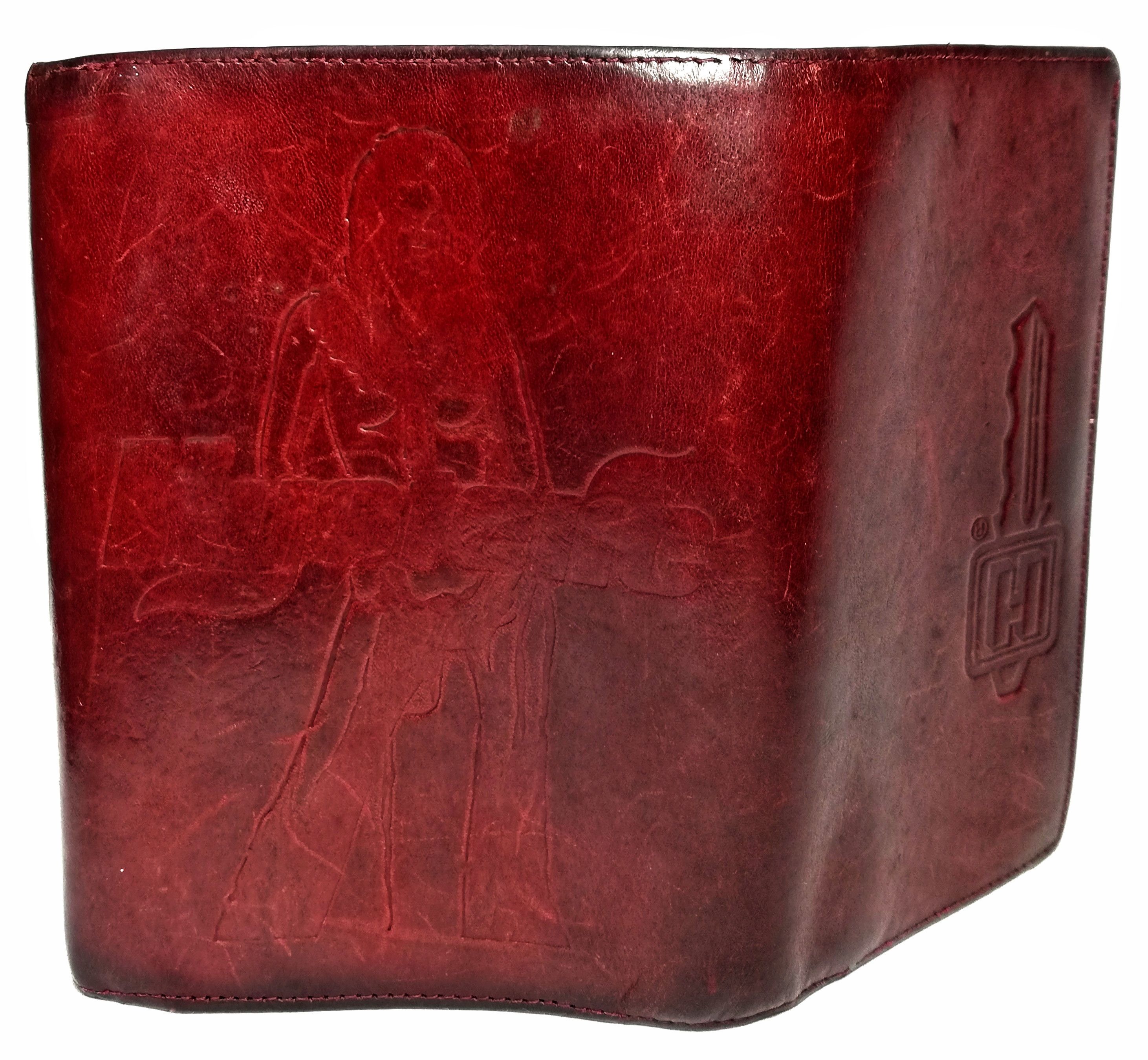 Genuine Leather × Hysteric Glamour × Japanese Brand 🔥Japanese HG Tokyo London Dark Red Leather Wallet🔥 Size ONE SIZE - 3 Thumbnail