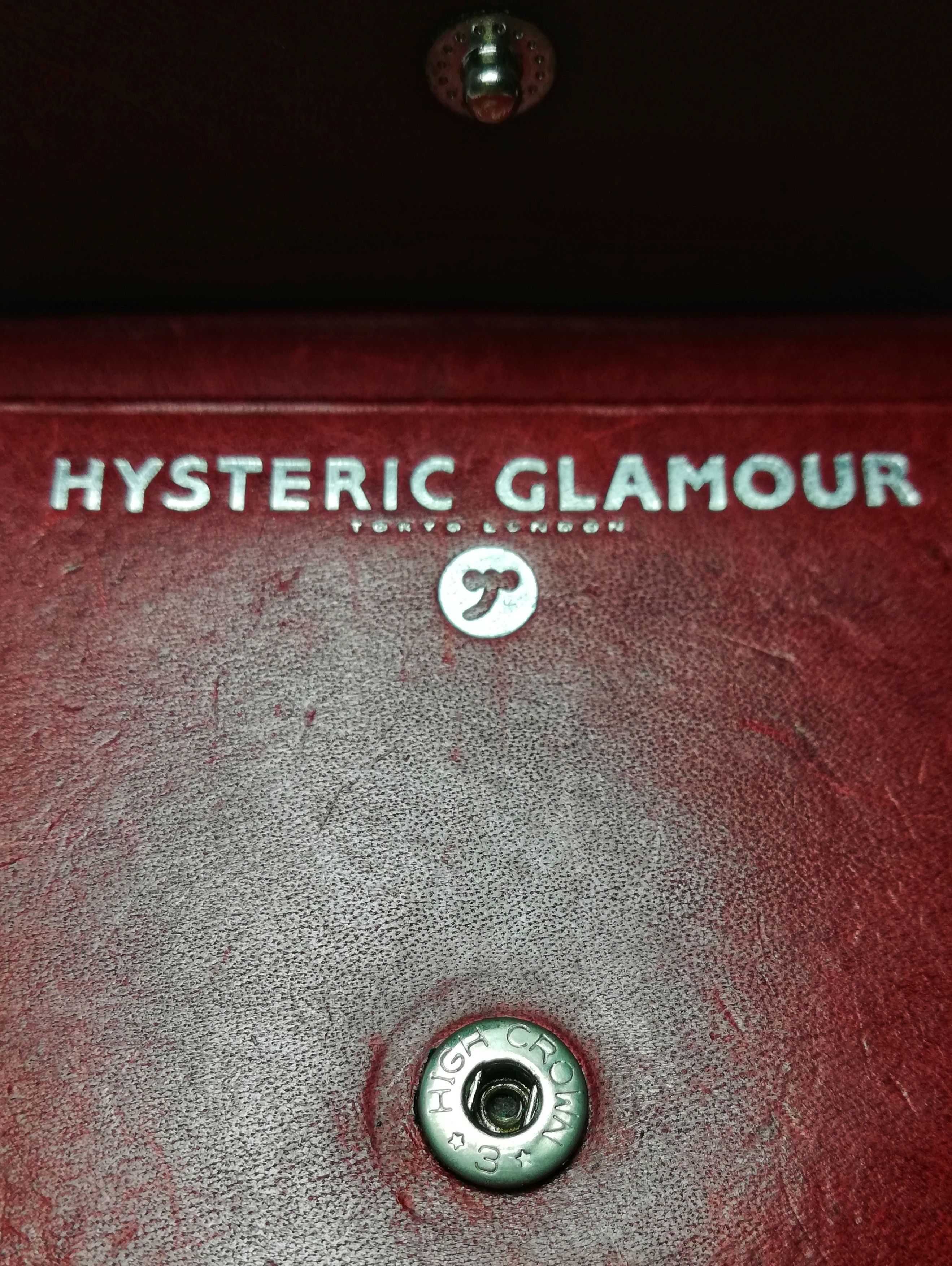 Genuine Leather × Hysteric Glamour × Japanese Brand 🔥Japanese HG Tokyo London Dark Red Leather Wallet🔥 Size ONE SIZE - 9 Thumbnail