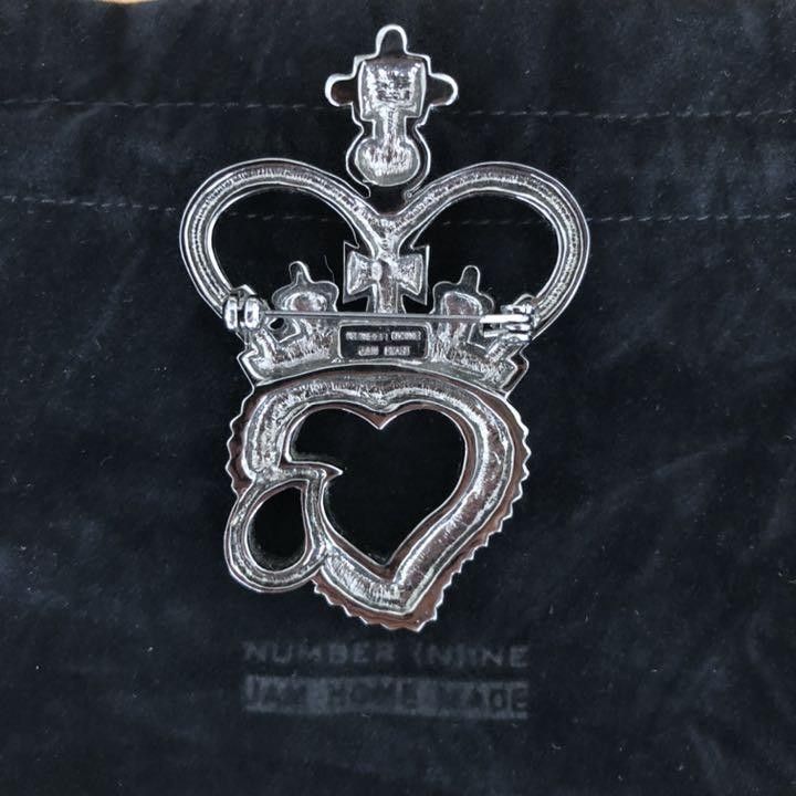 Number (N)ine Rare Heart Tears Rhinestone Pin Size ONE SIZE - 3 Thumbnail
