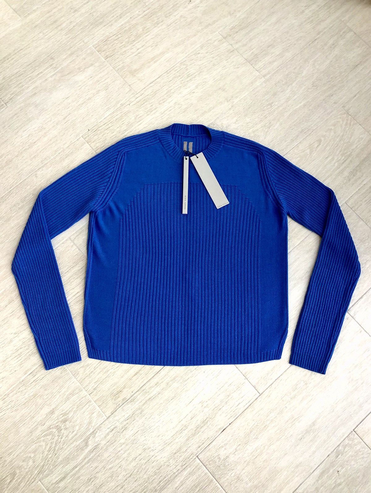 Rick Owens × Rick Owens Drkshdw NEW 🔥 M,L,XL FISHERMAN BIKER WOOL KNIT CROPPED TECUATL CARTI Size US XL / EU 56 / 4 - 1 Thumbnail
