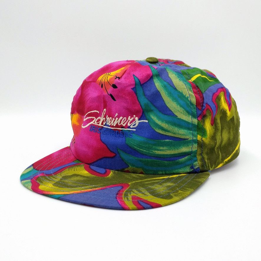 Vintage Vintage Schreiner's Iris Gardens Hawaiian Trucker Hat Size ONE SIZE - 3 Thumbnail