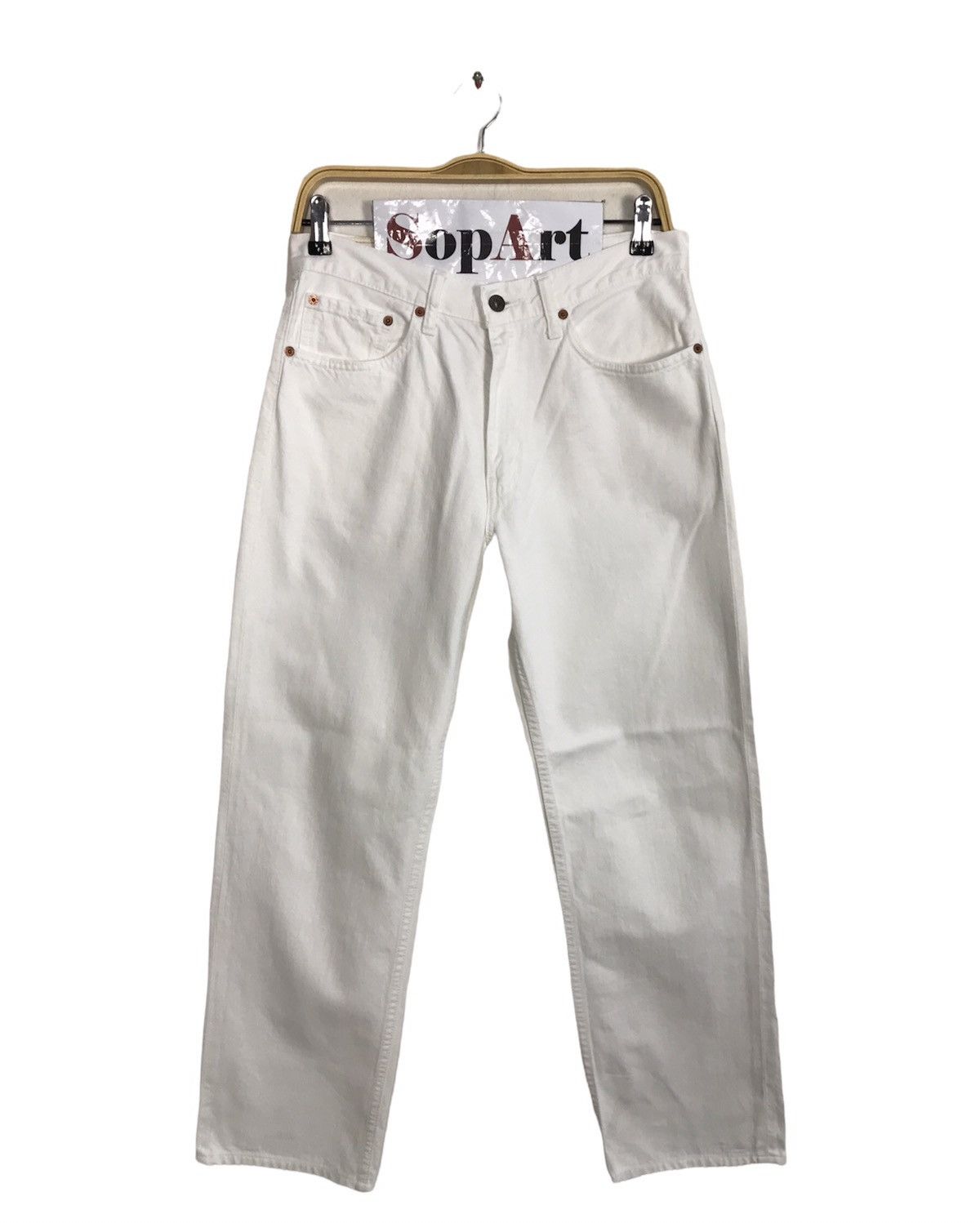 Japanese Brand × Levi's × Vintage Vintage Levi’s 502 Jeans White Colour Zipper Style Size US 31 - 1 Thumbnail