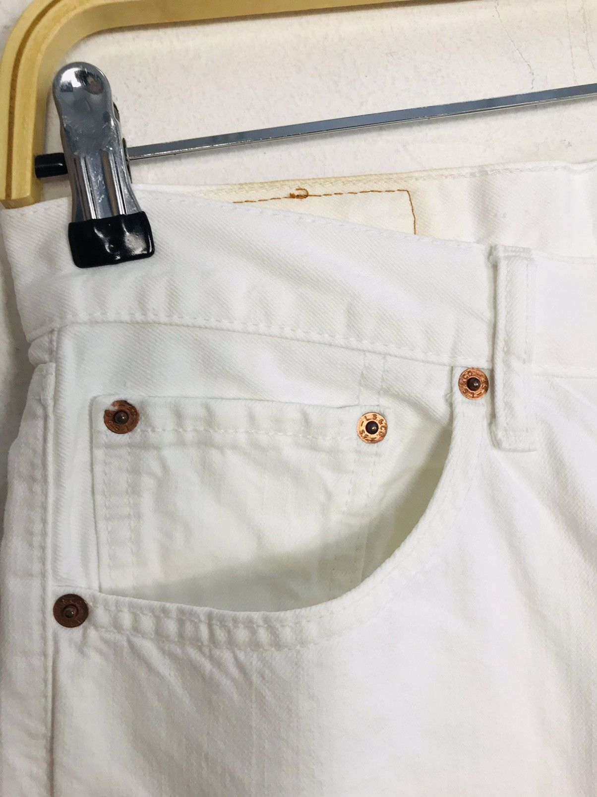 Japanese Brand × Levi's × Vintage Vintage Levi’s 502 Jeans White Colour Zipper Style Size US 31 - 7 Thumbnail