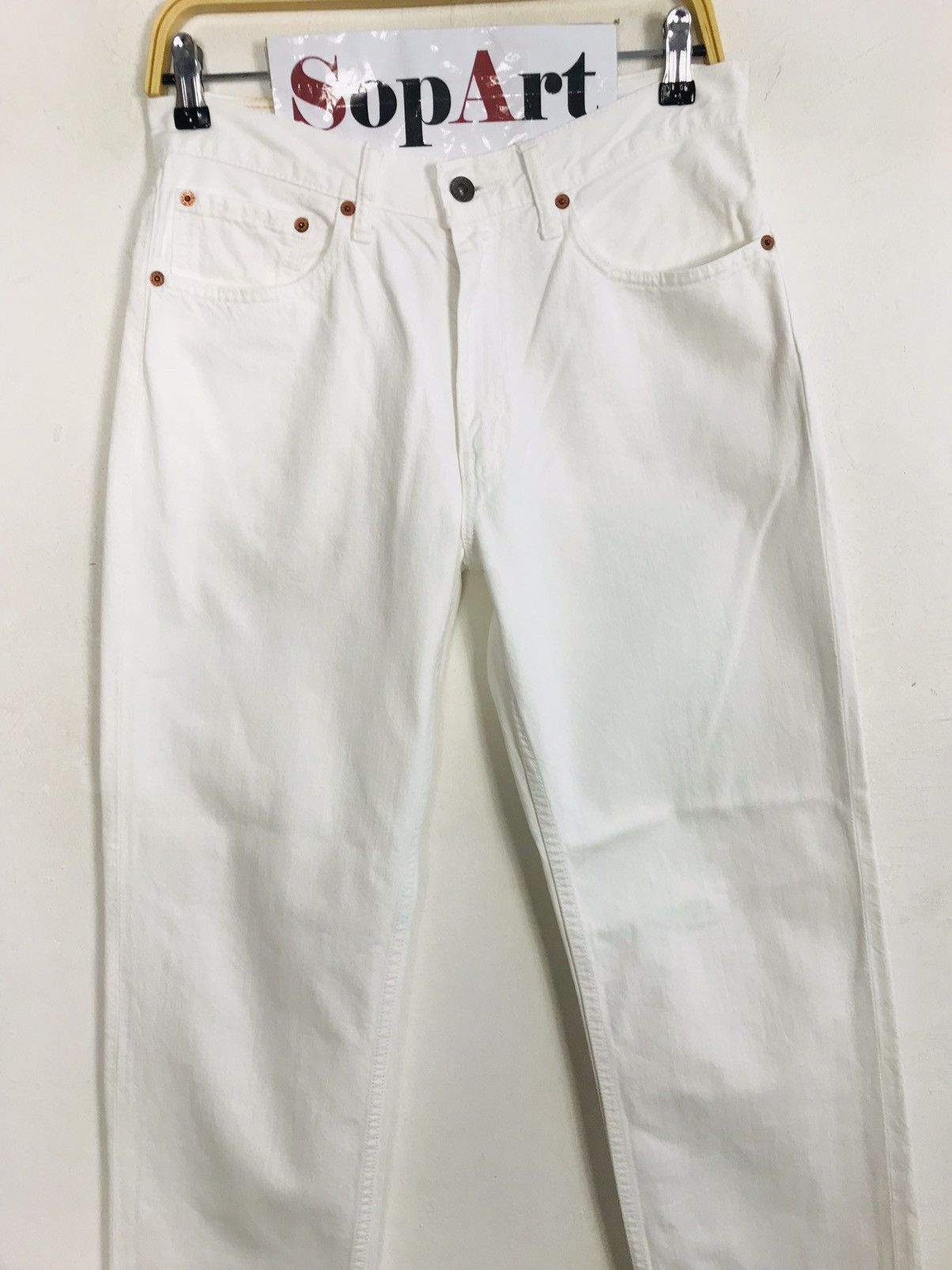 Japanese Brand × Levi's × Vintage Vintage Levi’s 502 Jeans White Colour Zipper Style Size US 31 - 3 Thumbnail