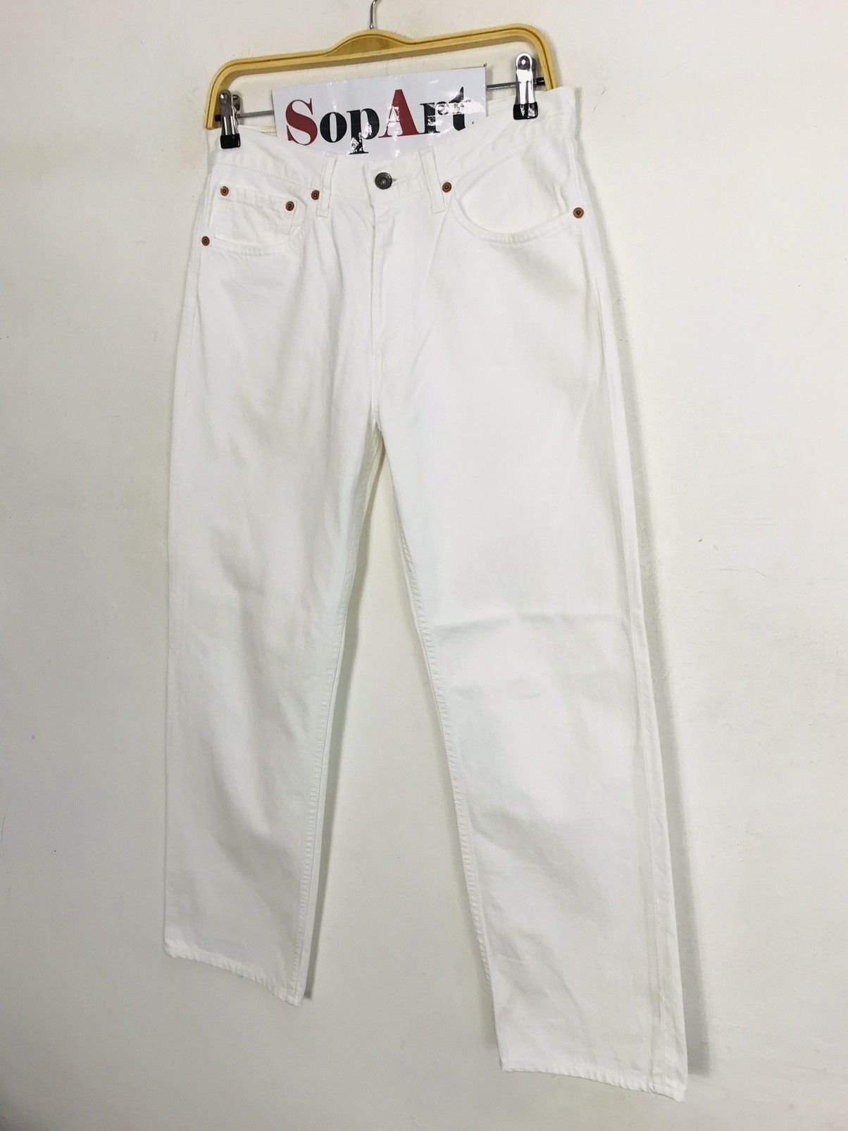 Japanese Brand × Levi's × Vintage Vintage Levi’s 502 Jeans White Colour Zipper Style Size US 31 - 4 Thumbnail