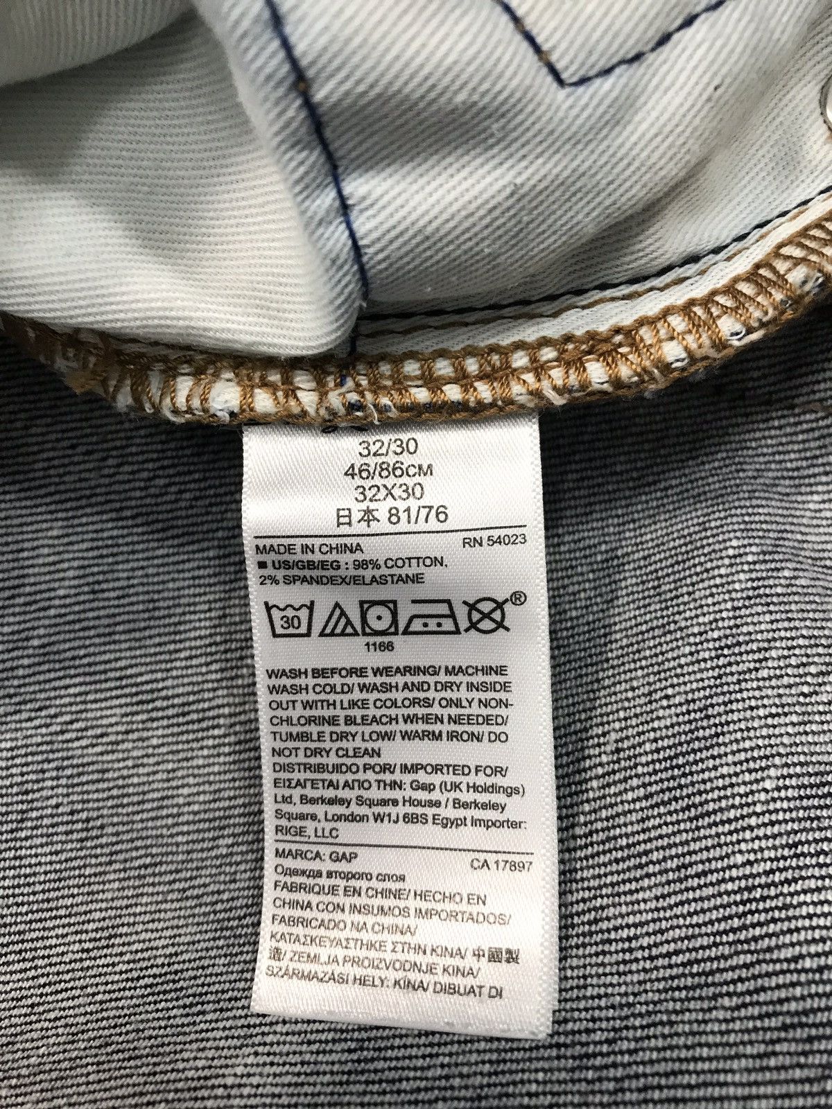 Gap × Japanese Brand Vintage Gap 1969 Skinny Indigo Denim Jeans Size US 34 / EU 50 - 13 Thumbnail
