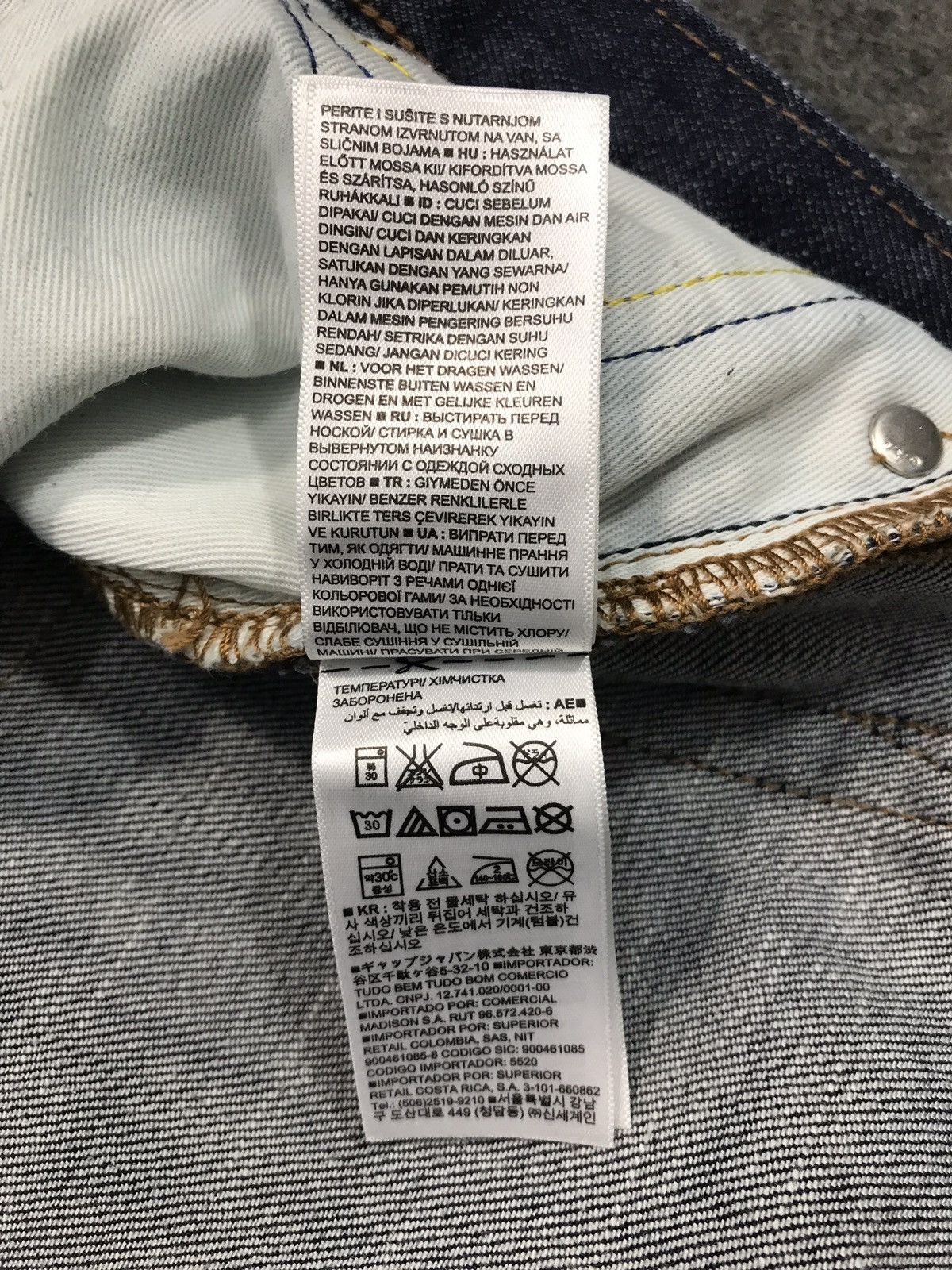 Gap × Japanese Brand Vintage Gap 1969 Skinny Indigo Denim Jeans Size US 34 / EU 50 - 15 Thumbnail