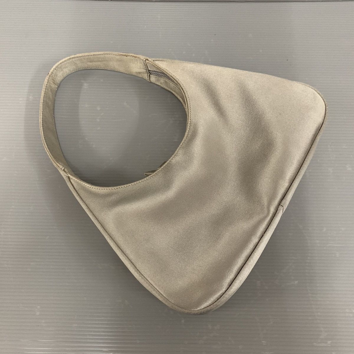 Prada Prada Satin Silk Silver Pochette Dinner Bag Size ONE SIZE - 18 Thumbnail