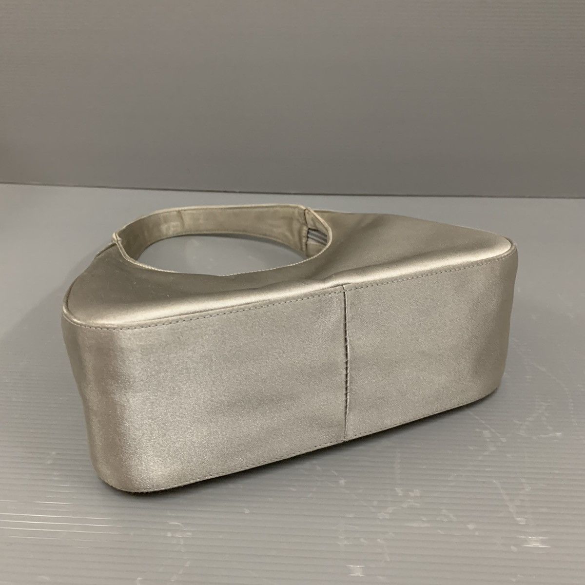 Prada Prada Satin Silk Silver Pochette Dinner Bag Size ONE SIZE - 9 Thumbnail