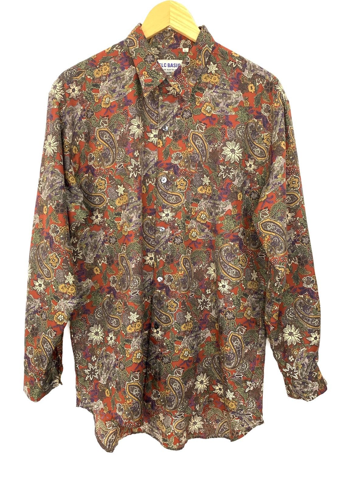Vintage ❤️‍🔥SENDOFFERS❤️‍🔥 Paisley Hawaiian Print Button Up Ls Shirts Size US M / EU 48-50 / 2 - 2 Thumbnail