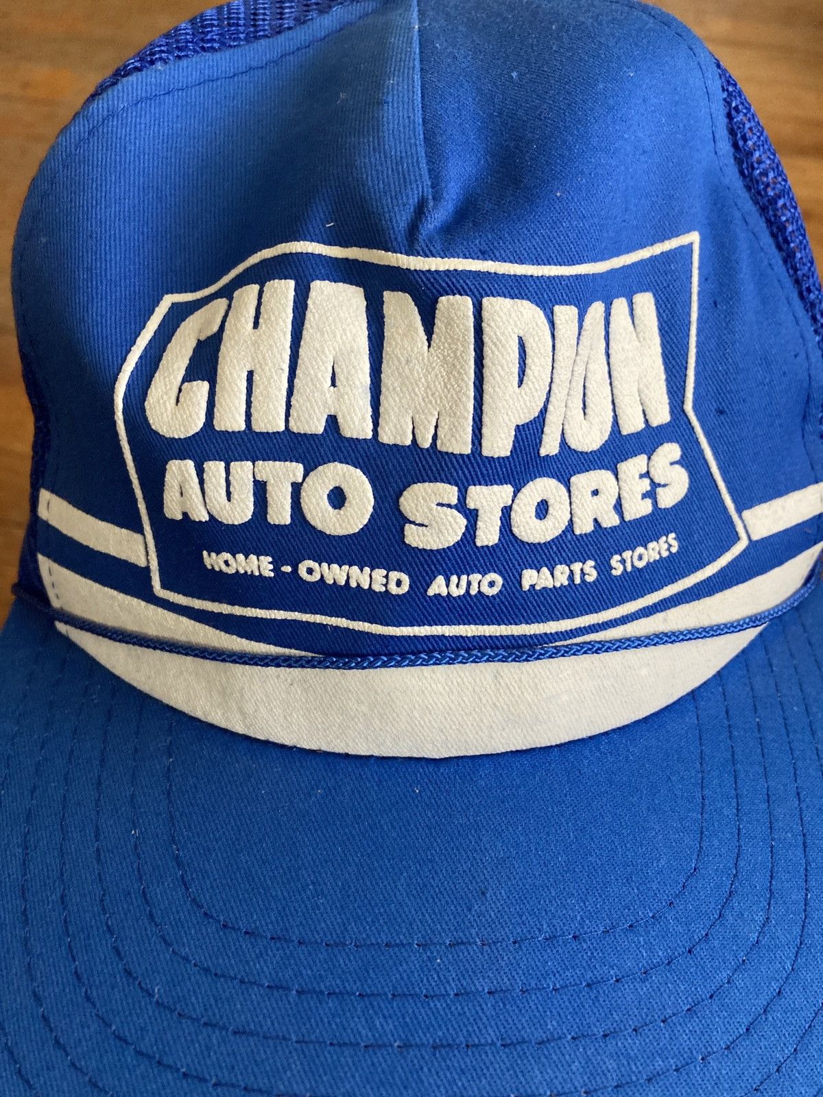 Vintage Champion Auto Stores Parts Trucker Vintage Hat Cap retro 🚘🔥 Size ONE SIZE - 2 Thumbnail