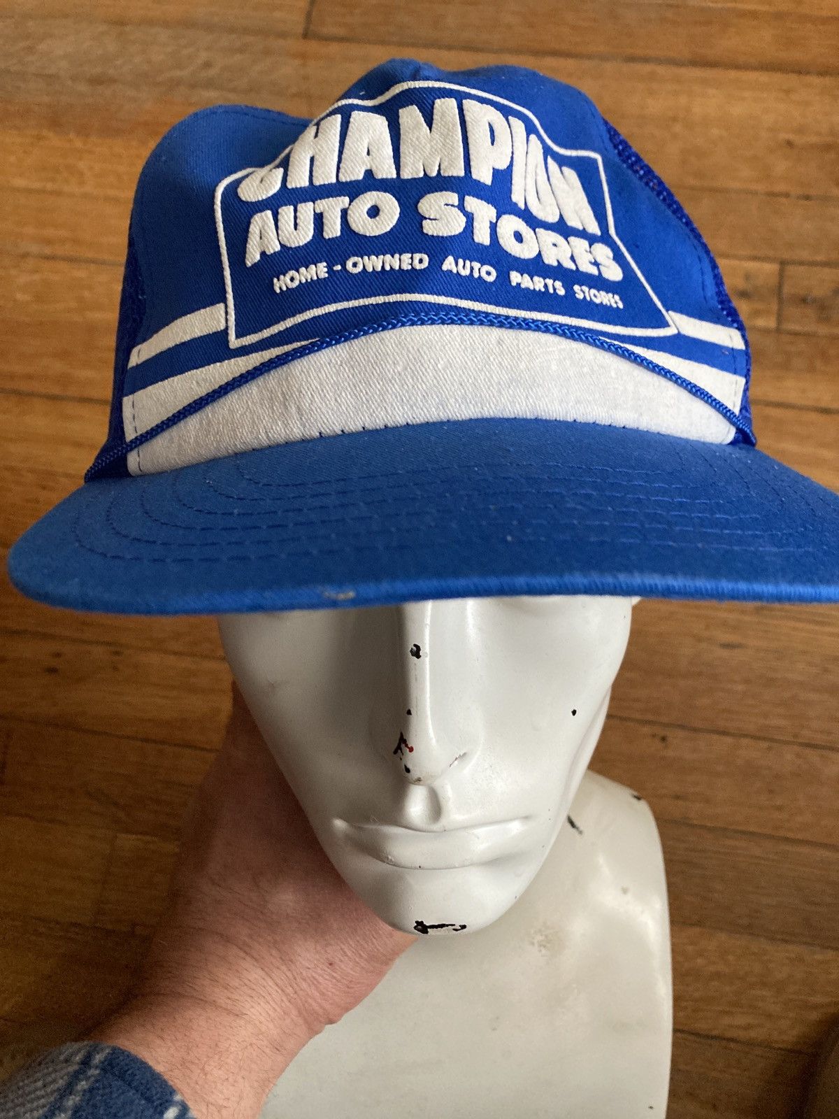 Vintage Champion Auto Stores Parts Trucker Vintage Hat Cap retro 🚘🔥 Size ONE SIZE - 3 Thumbnail