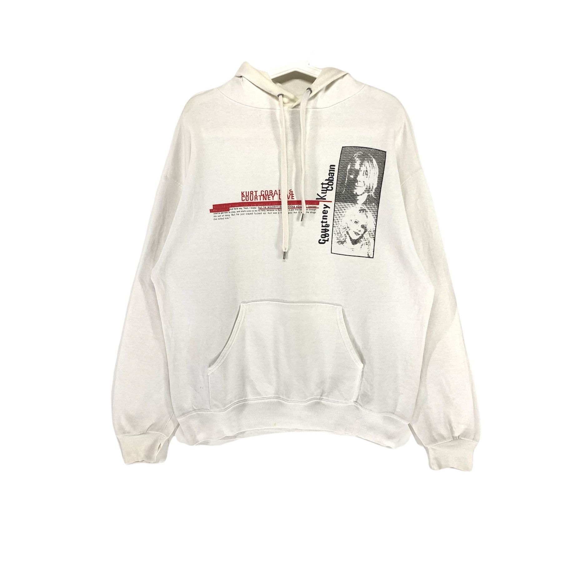 Band Tees 1990s Kurt cobain and courtney love get off drugs hoodie Size US L / EU 52-54 / 3 - 1 Thumbnail