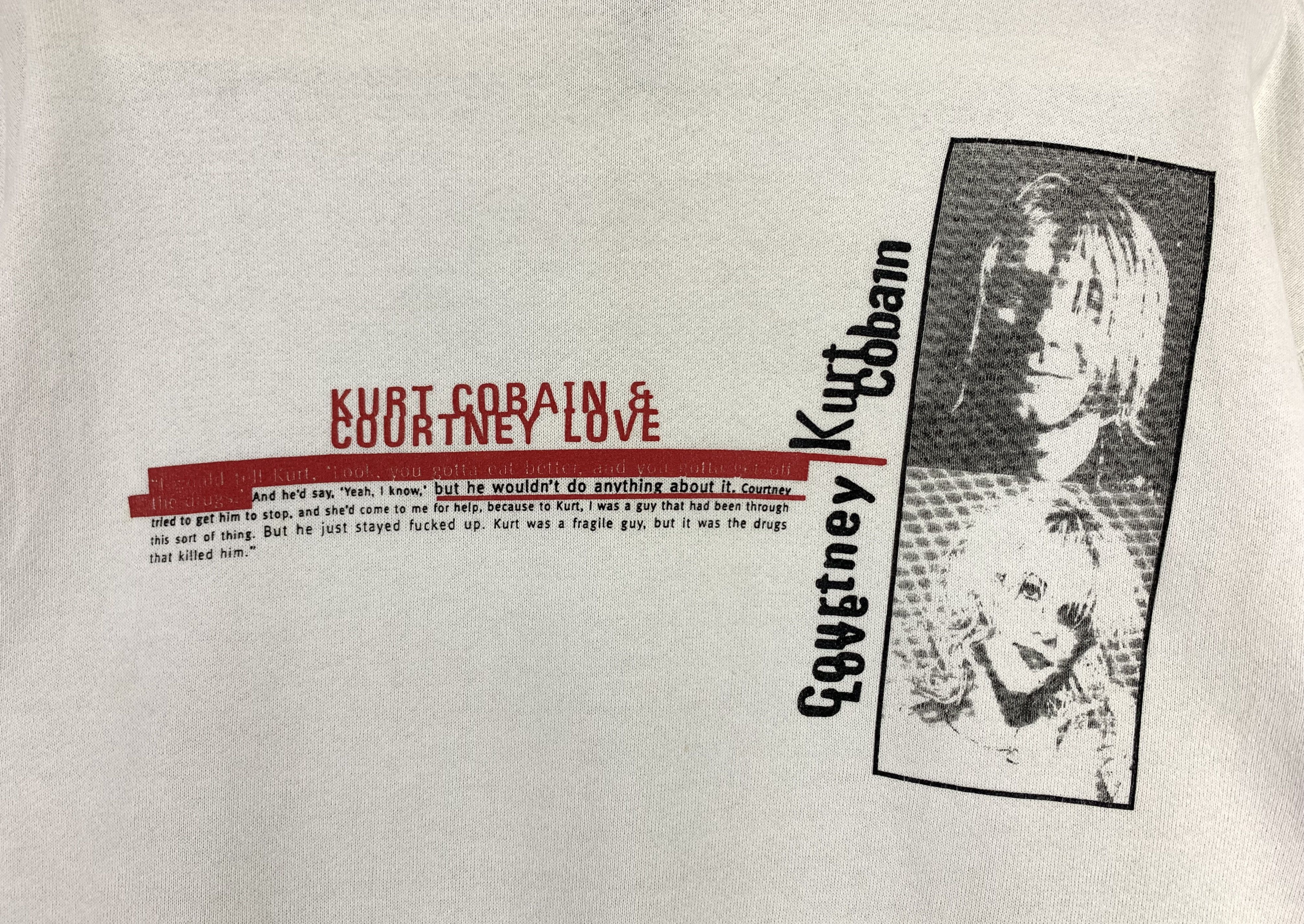 Band Tees 1990s Kurt cobain and courtney love get off drugs hoodie Size US L / EU 52-54 / 3 - 3 Thumbnail