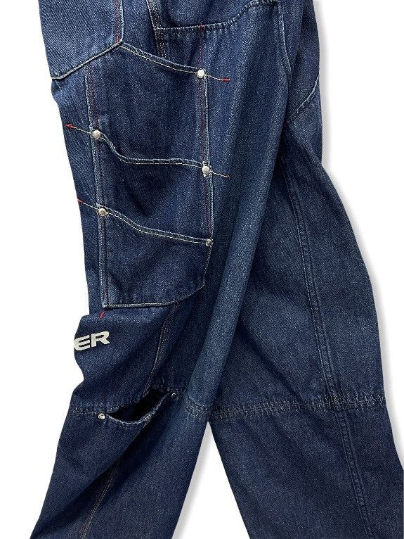 Japanese Brand DOPE STREETWEAR! TRANSER Vtg Double Knee Baggy Denim Size US 28 / EU 44 - 3 Thumbnail