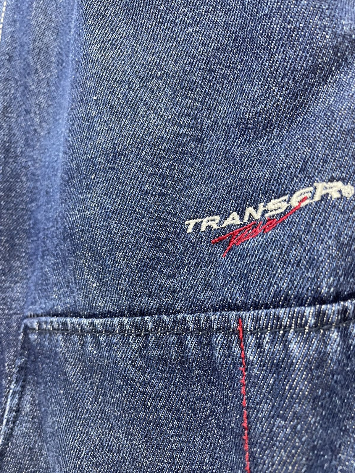 Japanese Brand DOPE STREETWEAR! TRANSER Vtg Double Knee Baggy Denim Size US 28 / EU 44 - 8 Thumbnail