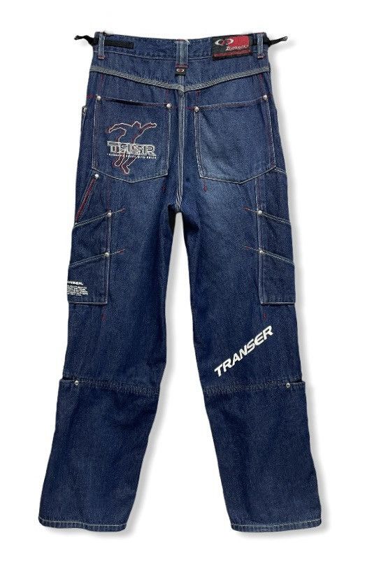 Japanese Brand DOPE STREETWEAR! TRANSER Vtg Double Knee Baggy Denim Size US 28 / EU 44 - 5 Thumbnail