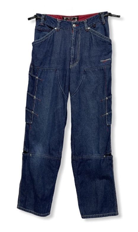 Japanese Brand DOPE STREETWEAR! TRANSER Vtg Double Knee Baggy Denim Size US 28 / EU 44 - 4 Thumbnail