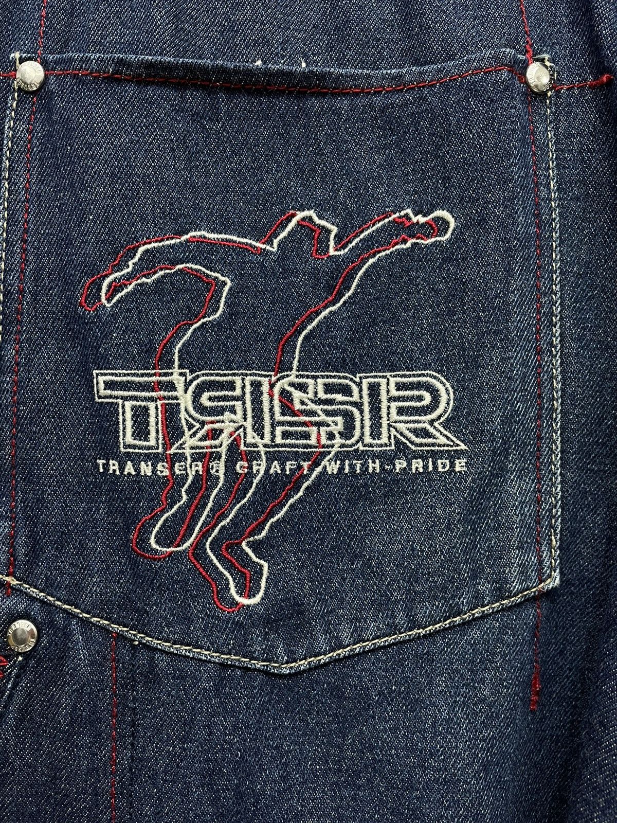 Japanese Brand DOPE STREETWEAR! TRANSER Vtg Double Knee Baggy Denim Size US 28 / EU 44 - 9 Thumbnail