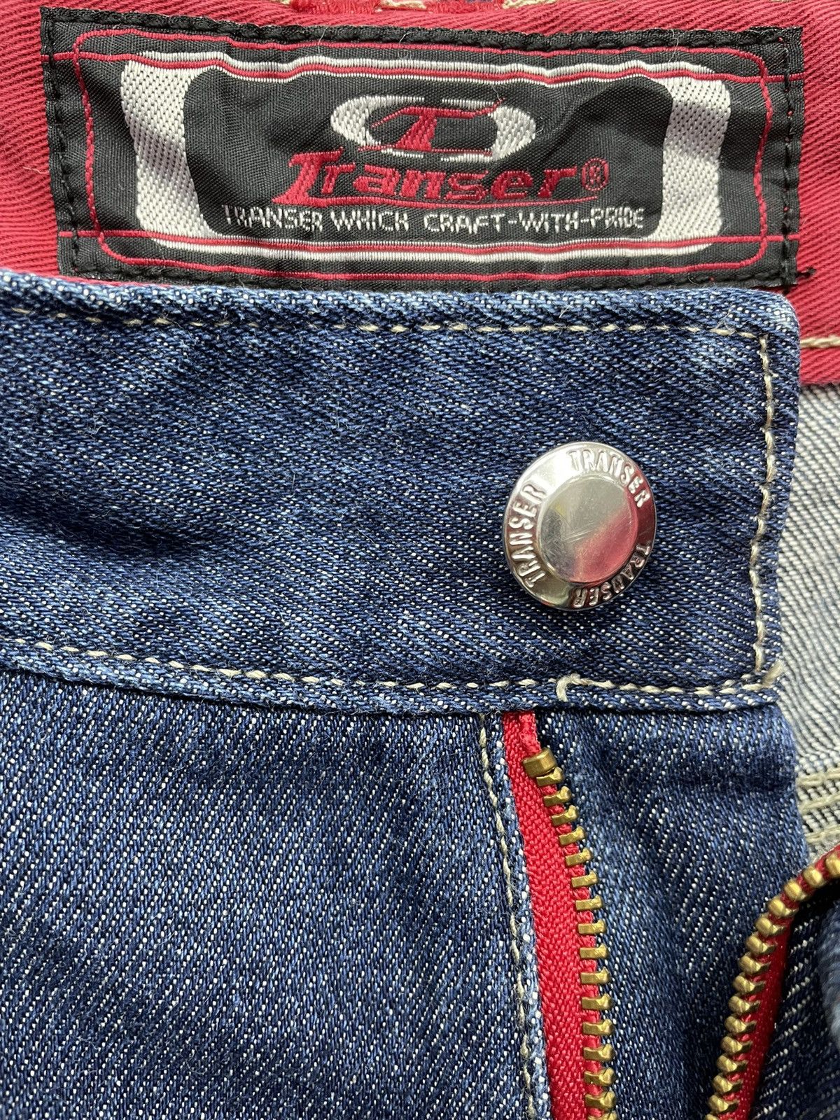Japanese Brand DOPE STREETWEAR! TRANSER Vtg Double Knee Baggy Denim Size US 28 / EU 44 - 7 Thumbnail