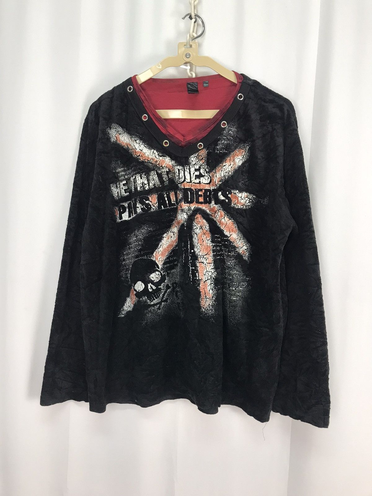 Japanese Brand × Seditionaries “He that dies pays all debts “printed long sleeve shirt Size US L / EU 52-54 / 3 - 8 Thumbnail