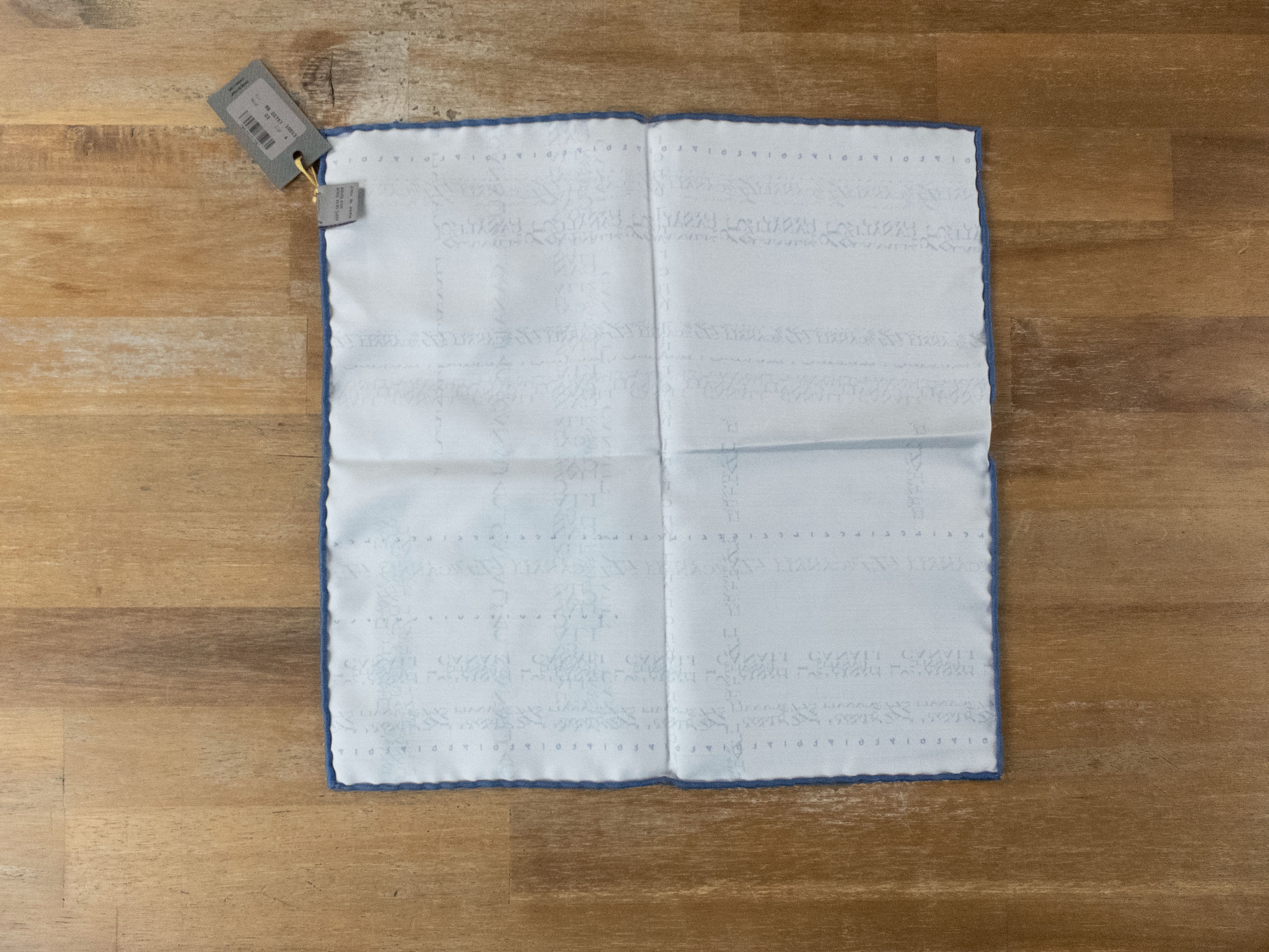 Canali CANALI blue logo print silk pocket square authentic NWT Size ONE SIZE - 4 Thumbnail