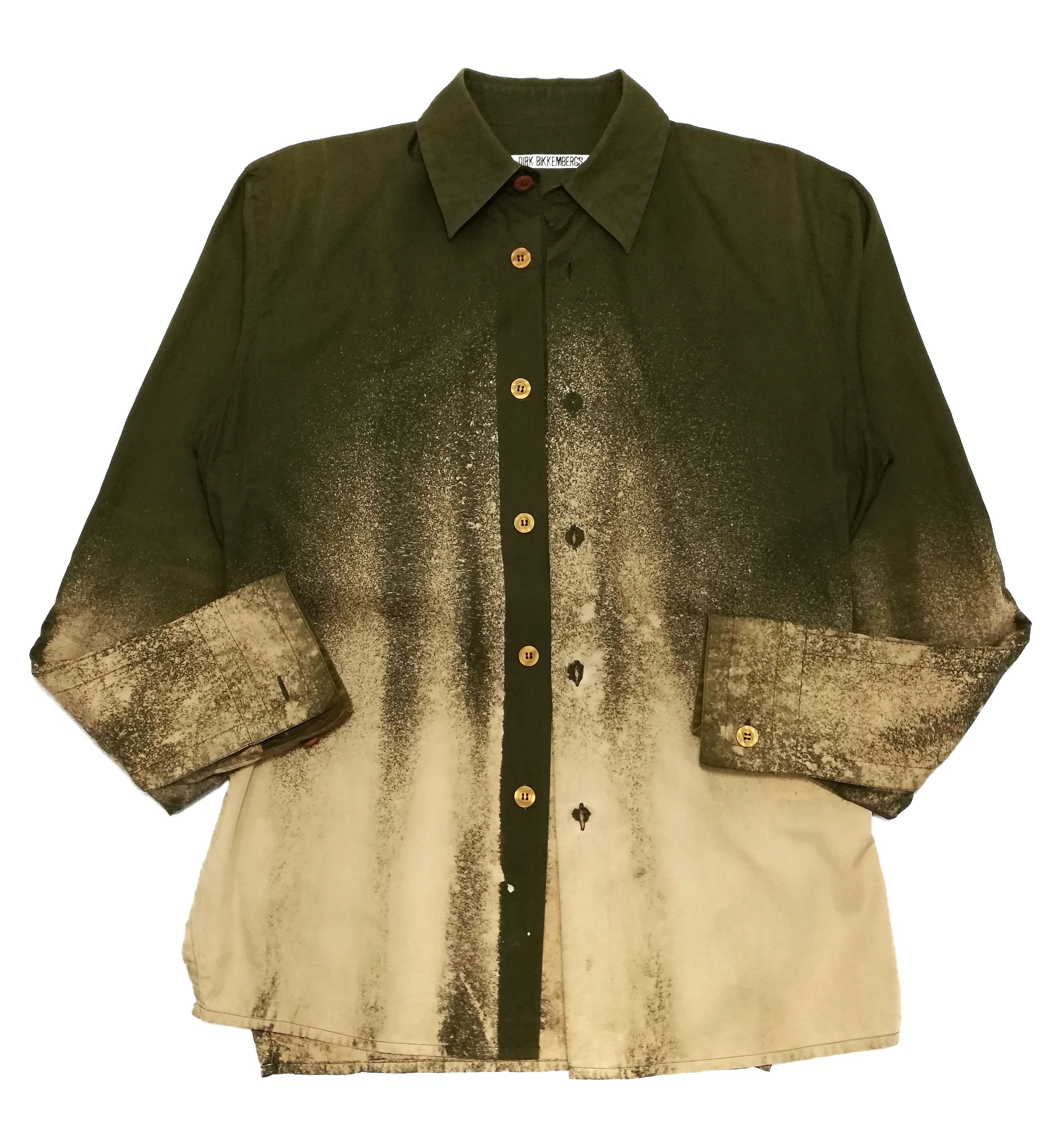 Dirk Bikkembergs 🔥Dirk Bikkembergs 🇮🇹 Asid Wash Button Up Long Sleeve🔥 Size US S / EU 44-46 / 1 - 3 Thumbnail
