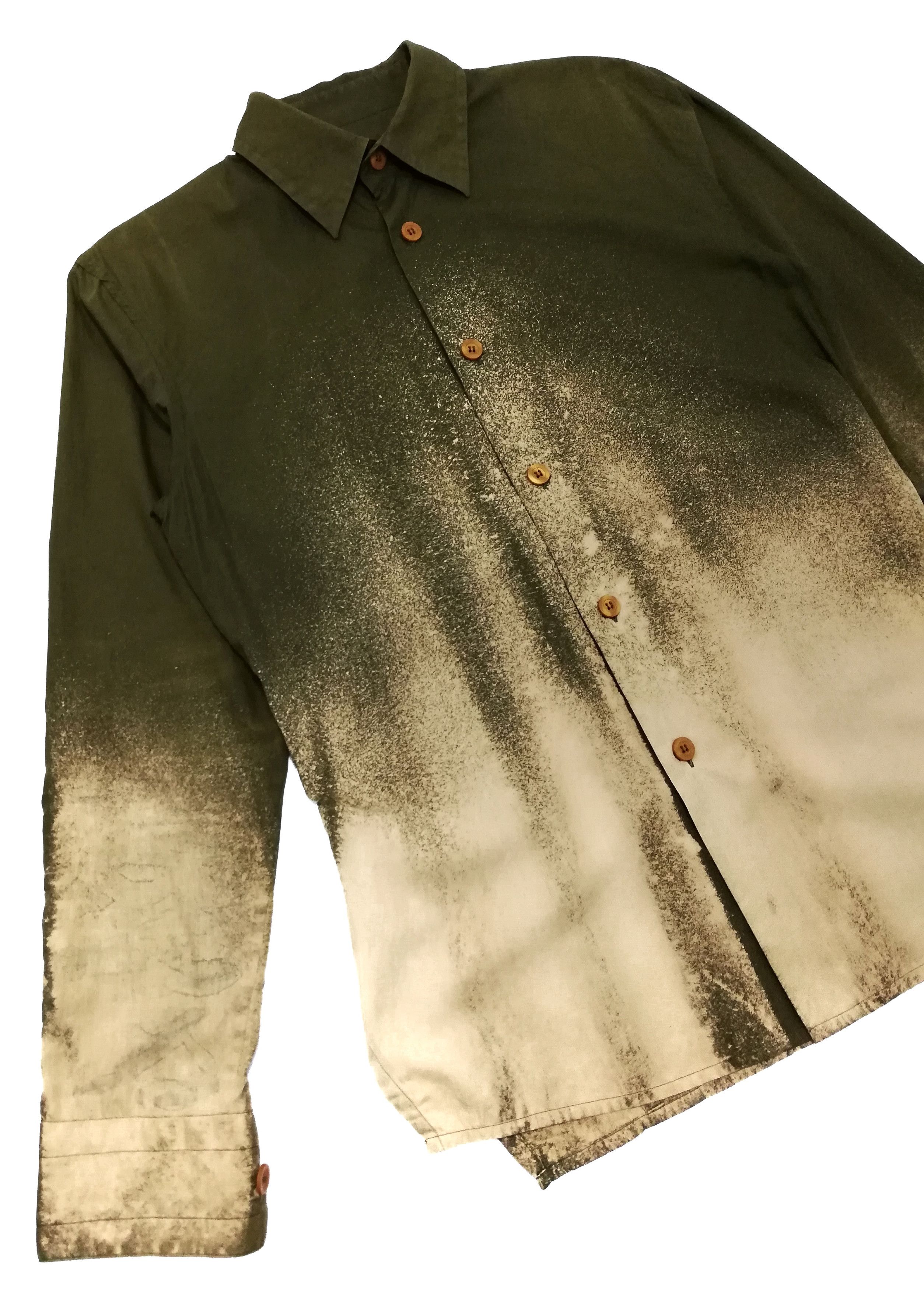 Dirk Bikkembergs 🔥Dirk Bikkembergs 🇮🇹 Asid Wash Button Up Long Sleeve🔥 Size US S / EU 44-46 / 1 - 4 Thumbnail