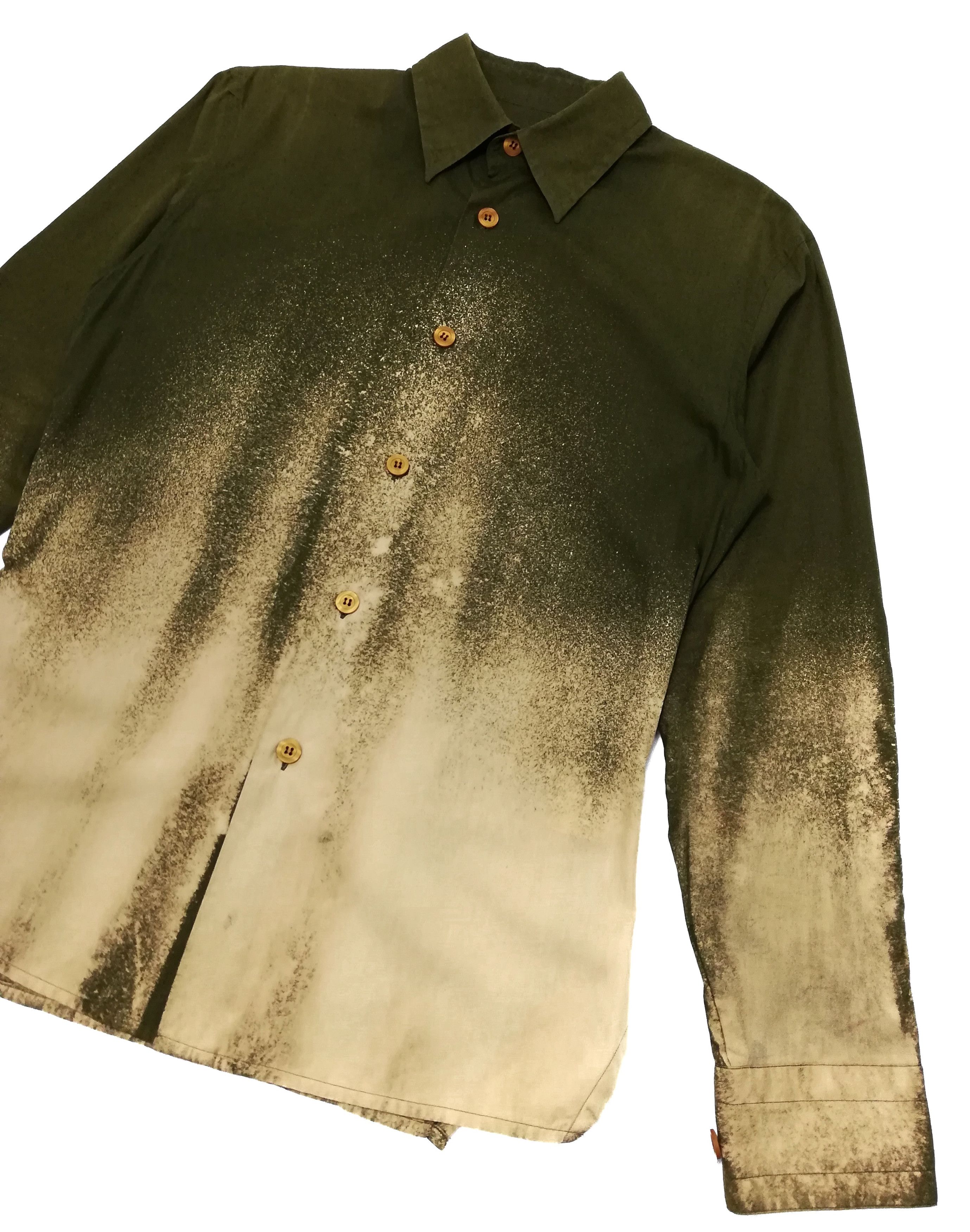 Dirk Bikkembergs 🔥Dirk Bikkembergs 🇮🇹 Asid Wash Button Up Long Sleeve🔥 Size US S / EU 44-46 / 1 - 5 Thumbnail