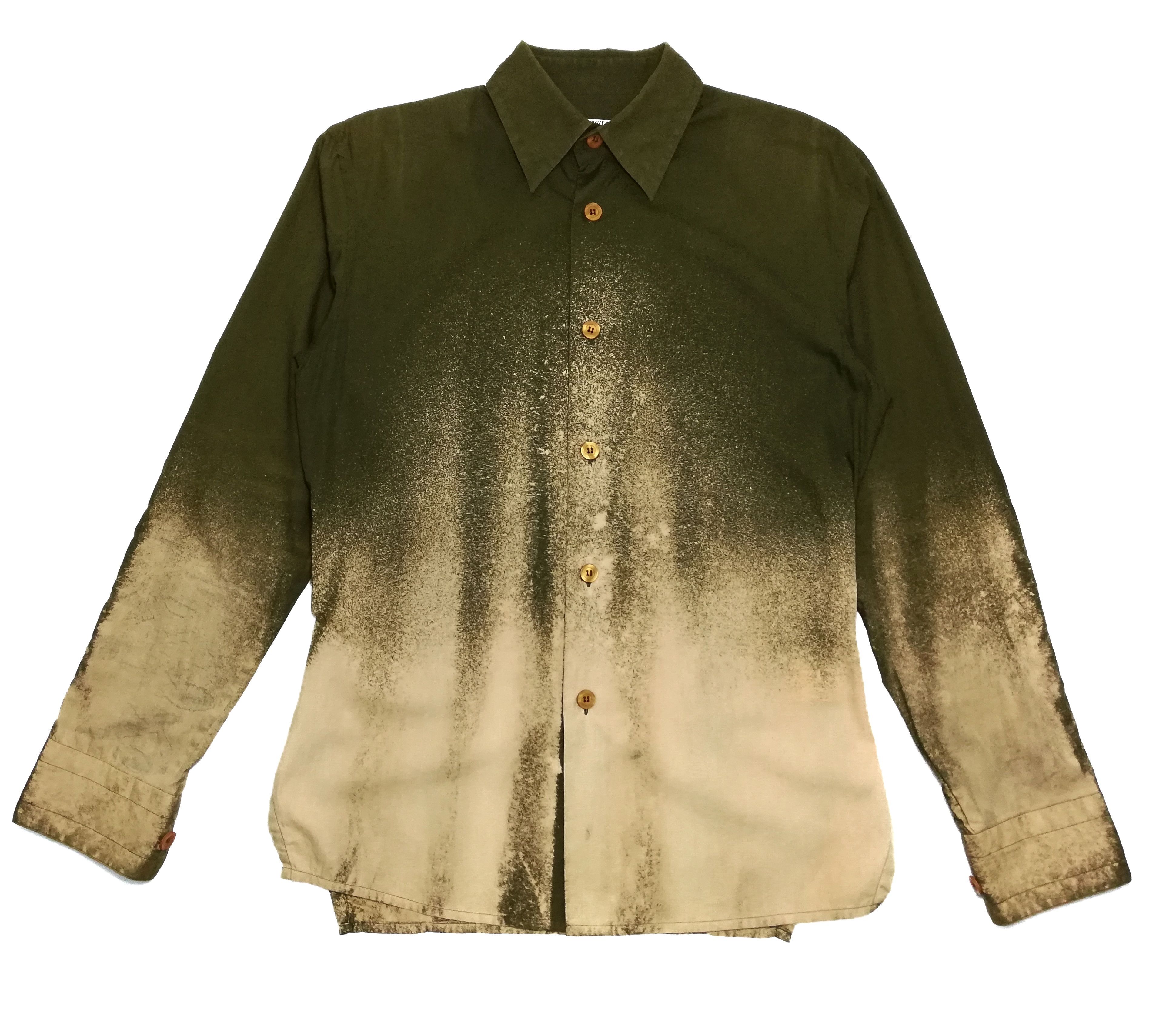 Dirk Bikkembergs 🔥Dirk Bikkembergs 🇮🇹 Asid Wash Button Up Long Sleeve🔥 Size US S / EU 44-46 / 1 - 2 Thumbnail