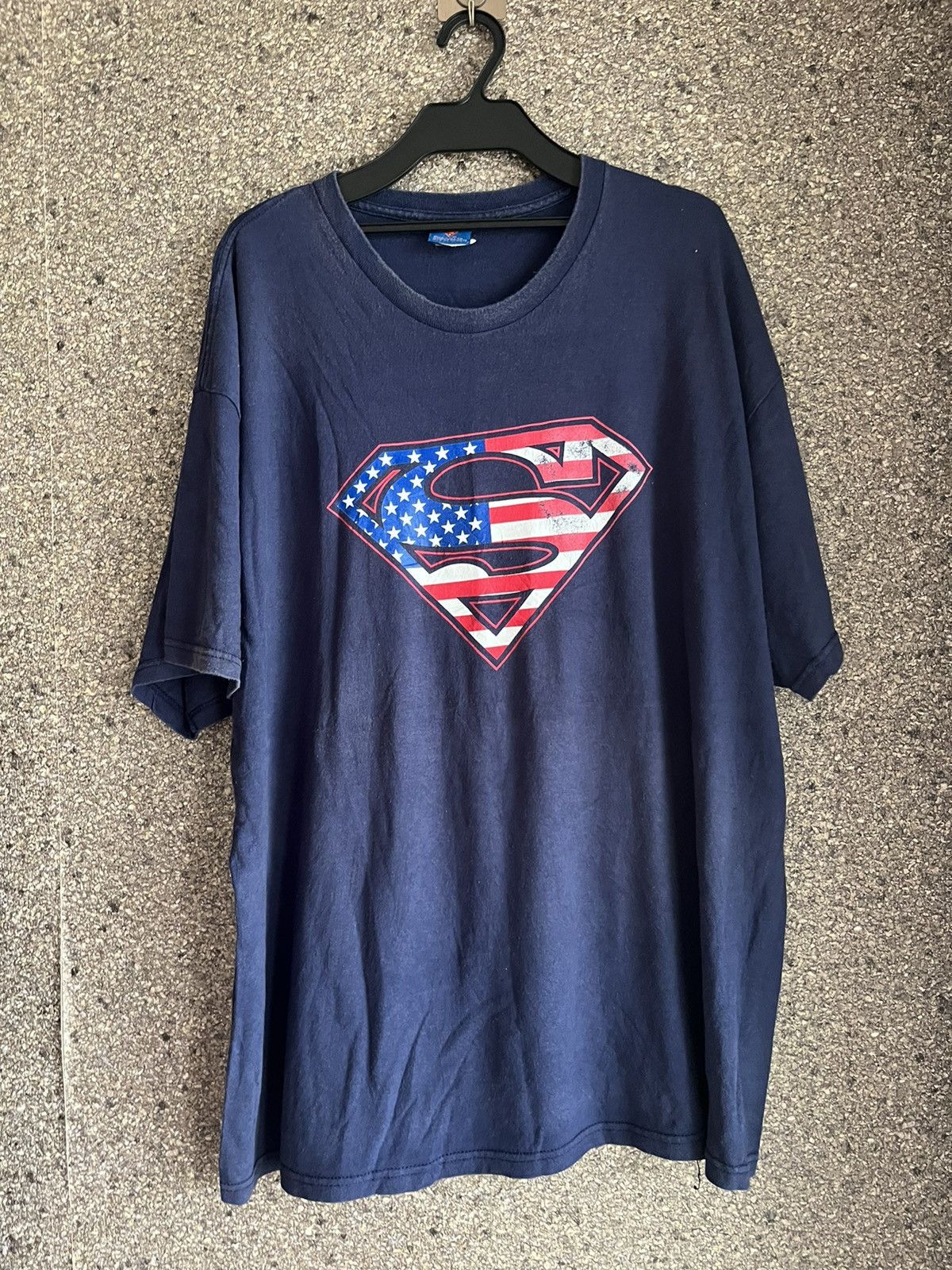 Image of Made In USA x Vintage Superman Ft74 in Navy, Men's (Size 2XL)