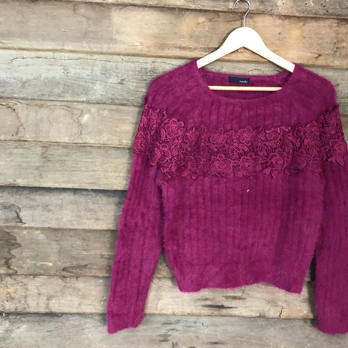 City Streets DLL A.G .Plus Pink Mohair Shag Shaggy Knitwear #c1065 Size S / US 4 / IT 40 - 7 Thumbnail